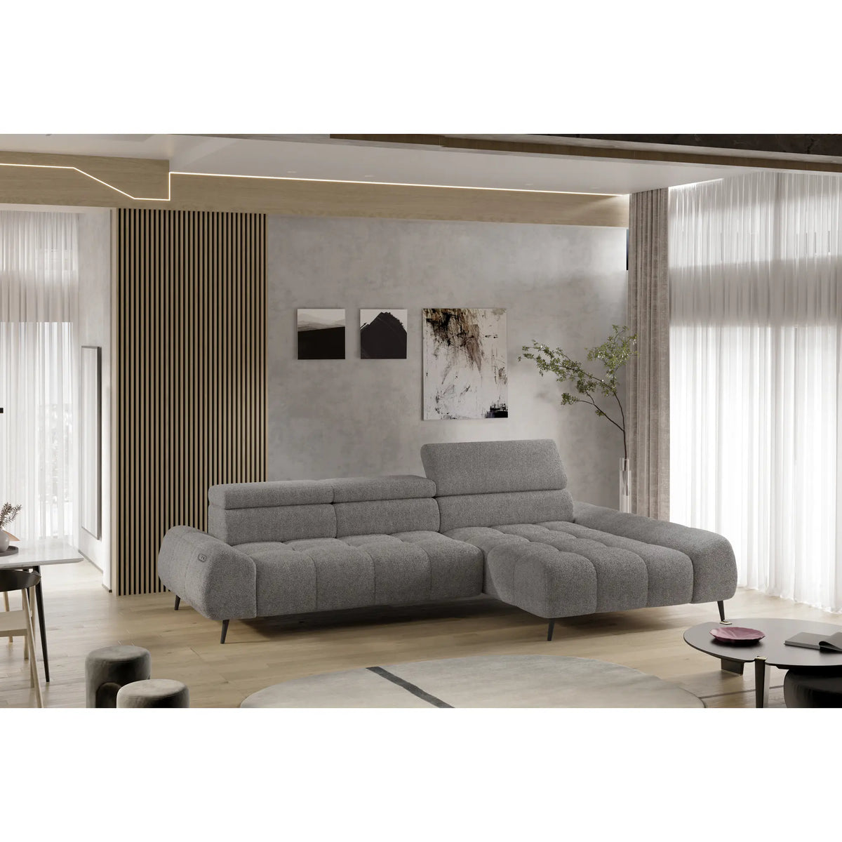 Coltar MAVEL S, personalizabil materiale Gama Oferta Avantaj, cu reglaj electric, 292x176x100 cm