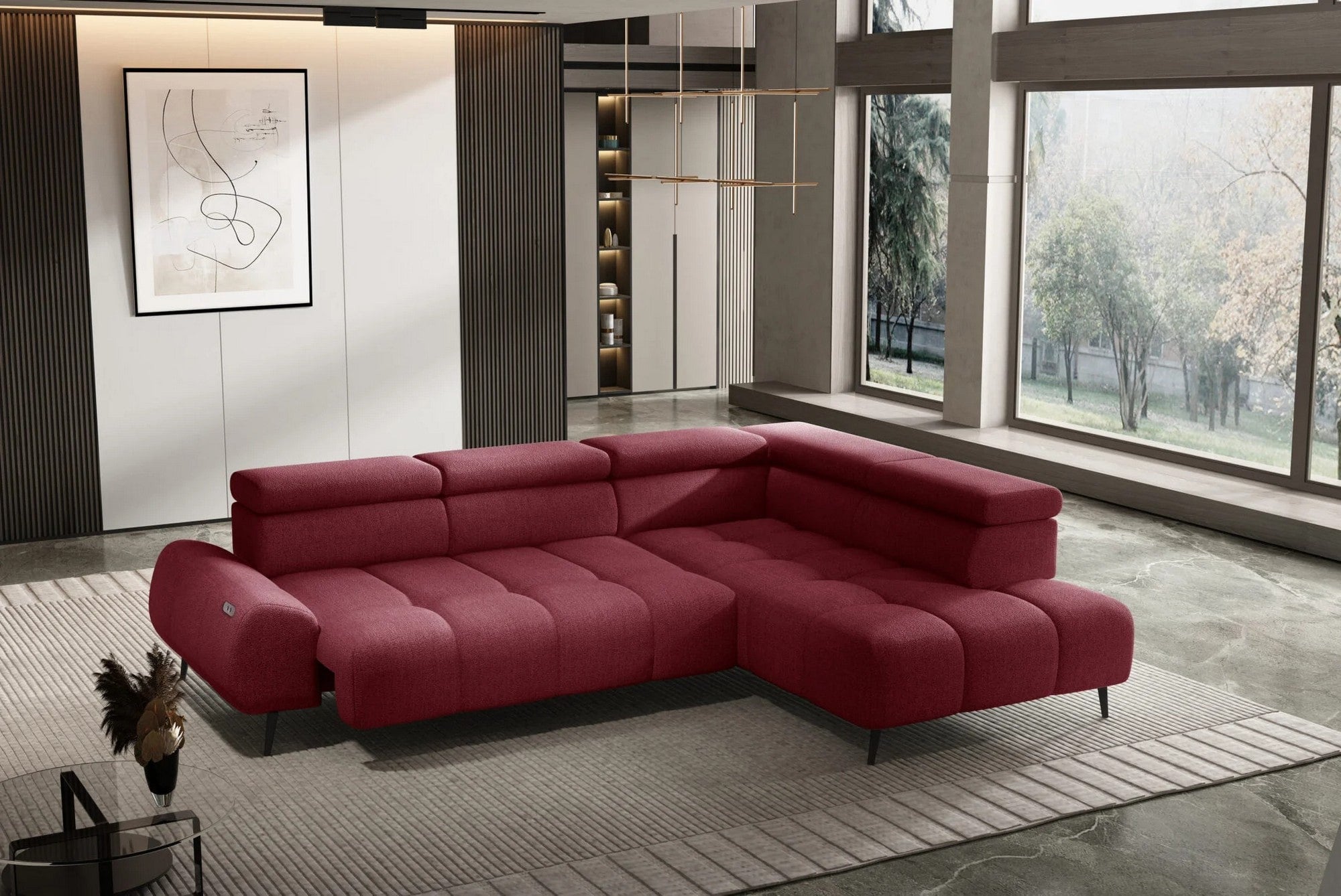 Coltar MAVEL L, personalizabil materiale Gama Oferta Avantaj, cu reglaj electric, 271x208x106 cm