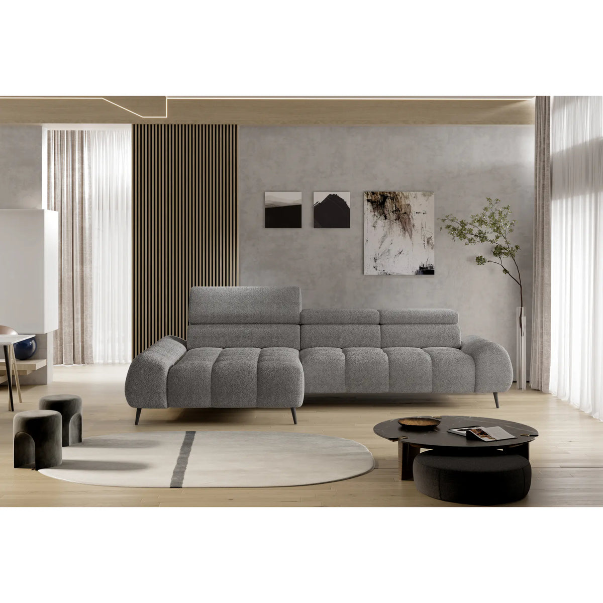 Coltar MAVEL S, personalizabil materiale Gama Oferta Avantaj, cu reglaj electric, 292x176x100 cm