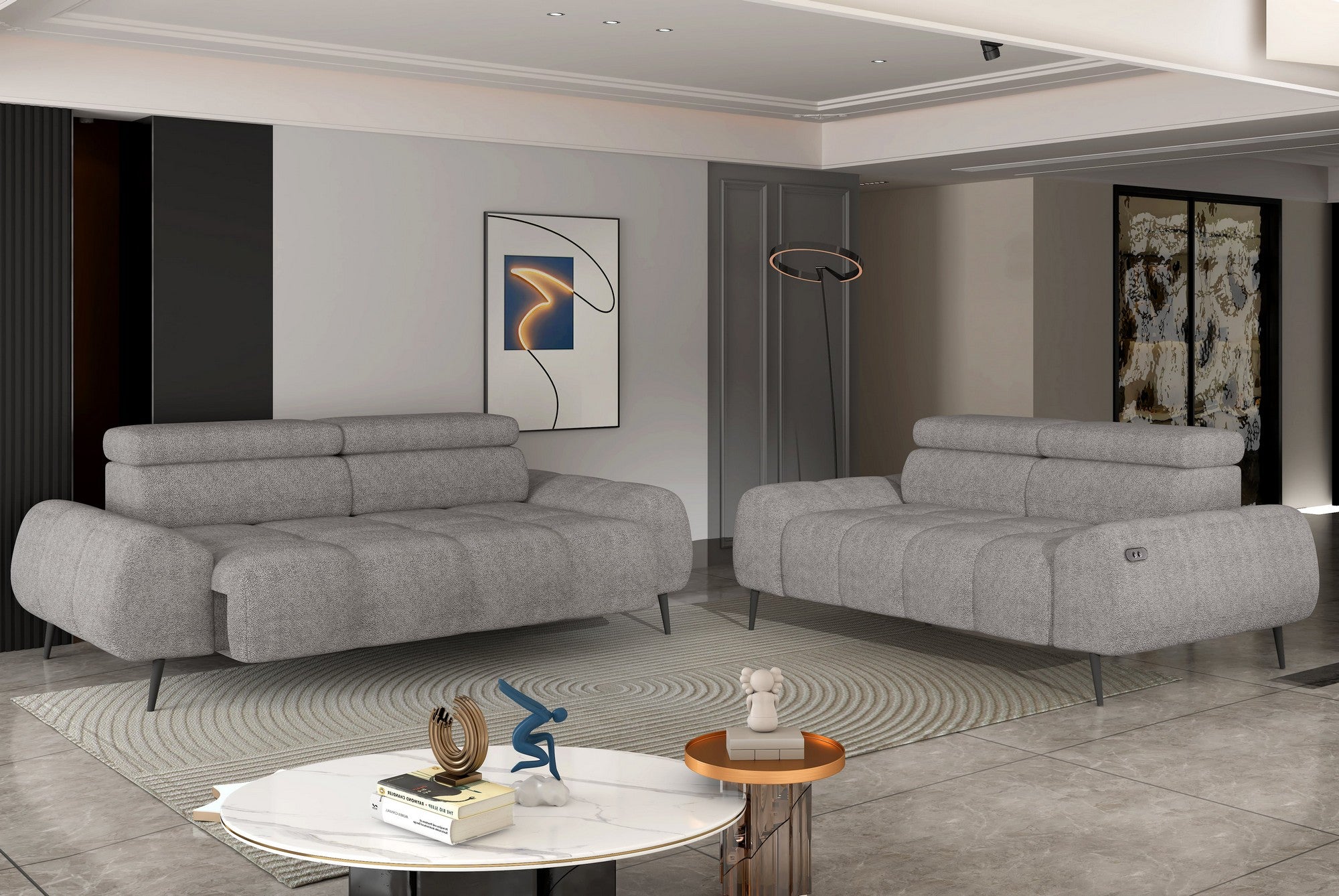 Canapea MAVEL 3, personalizabil materiale Gama Premium, cu reglaj electric, 217x105x97 cm