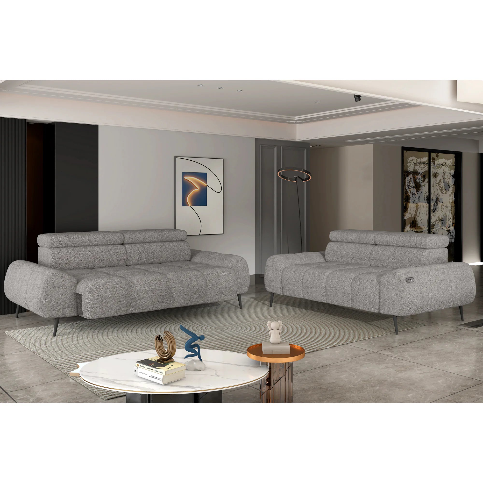 Canapea MAVEL 2, personalizabil materiale gama Oferta Avantaj, cu reglaj electric, 197x105x97 cm