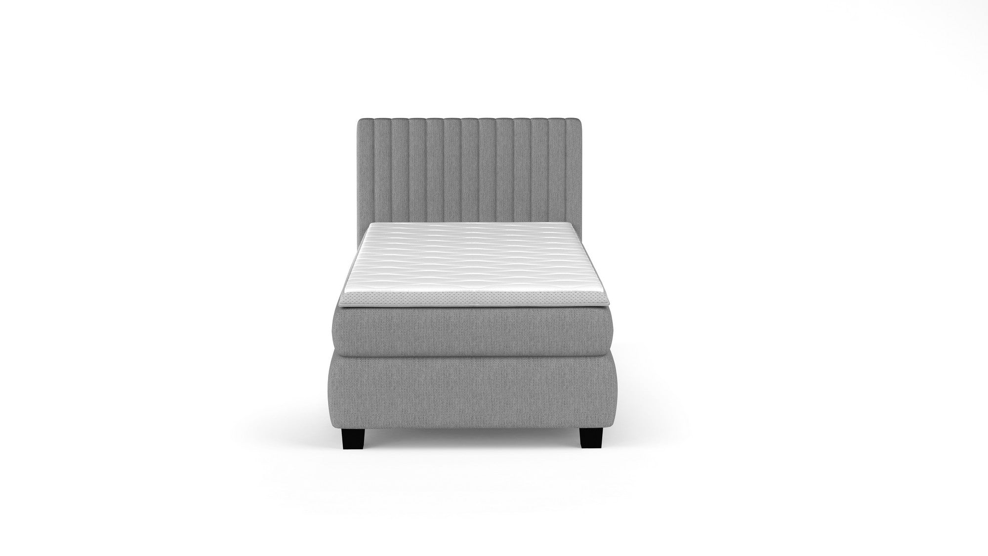 Pat boxspring MAYA 90x200, personalizabil materiale Gama Premium, cu saltele si topper
