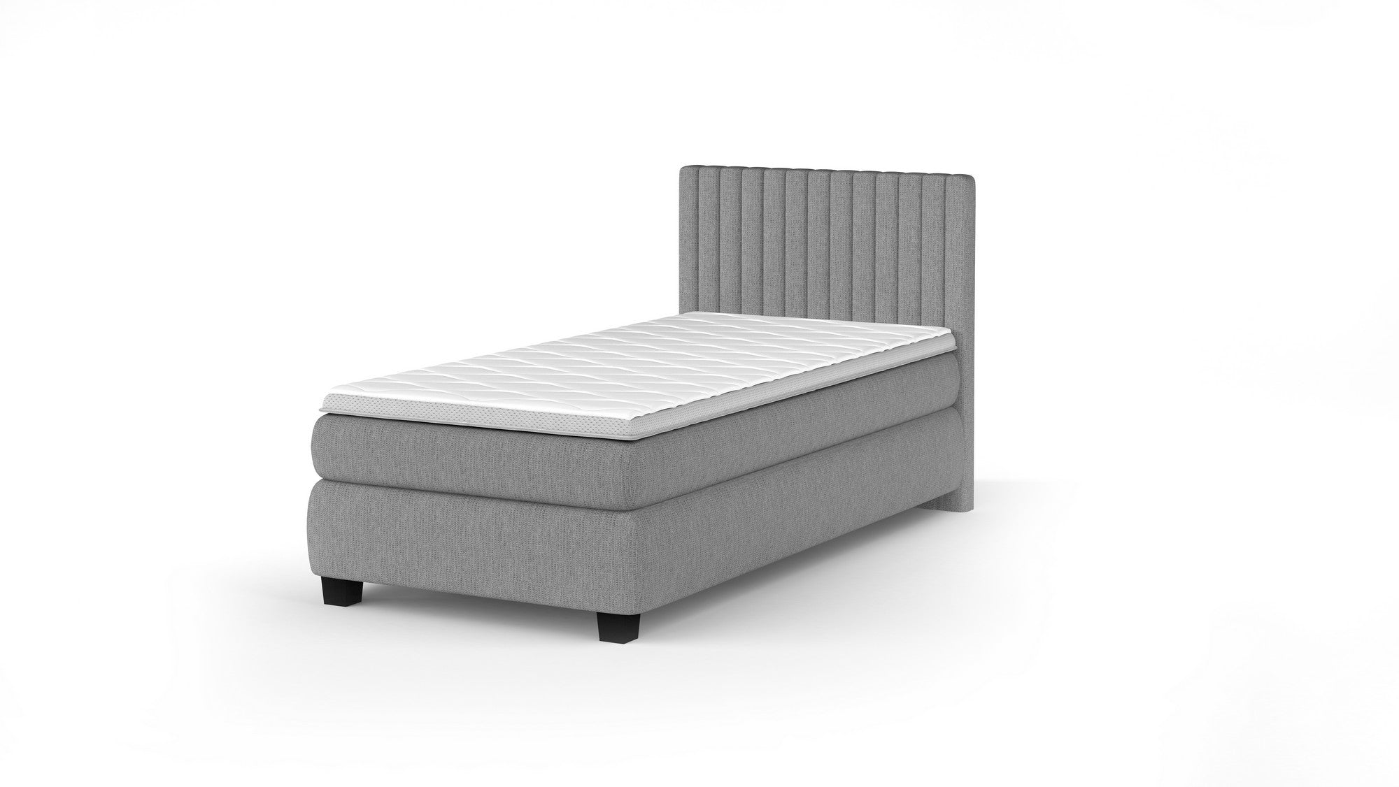Pat boxspring MAYA 90x200, personalizabil materiale Gama Premium, cu saltele si topper