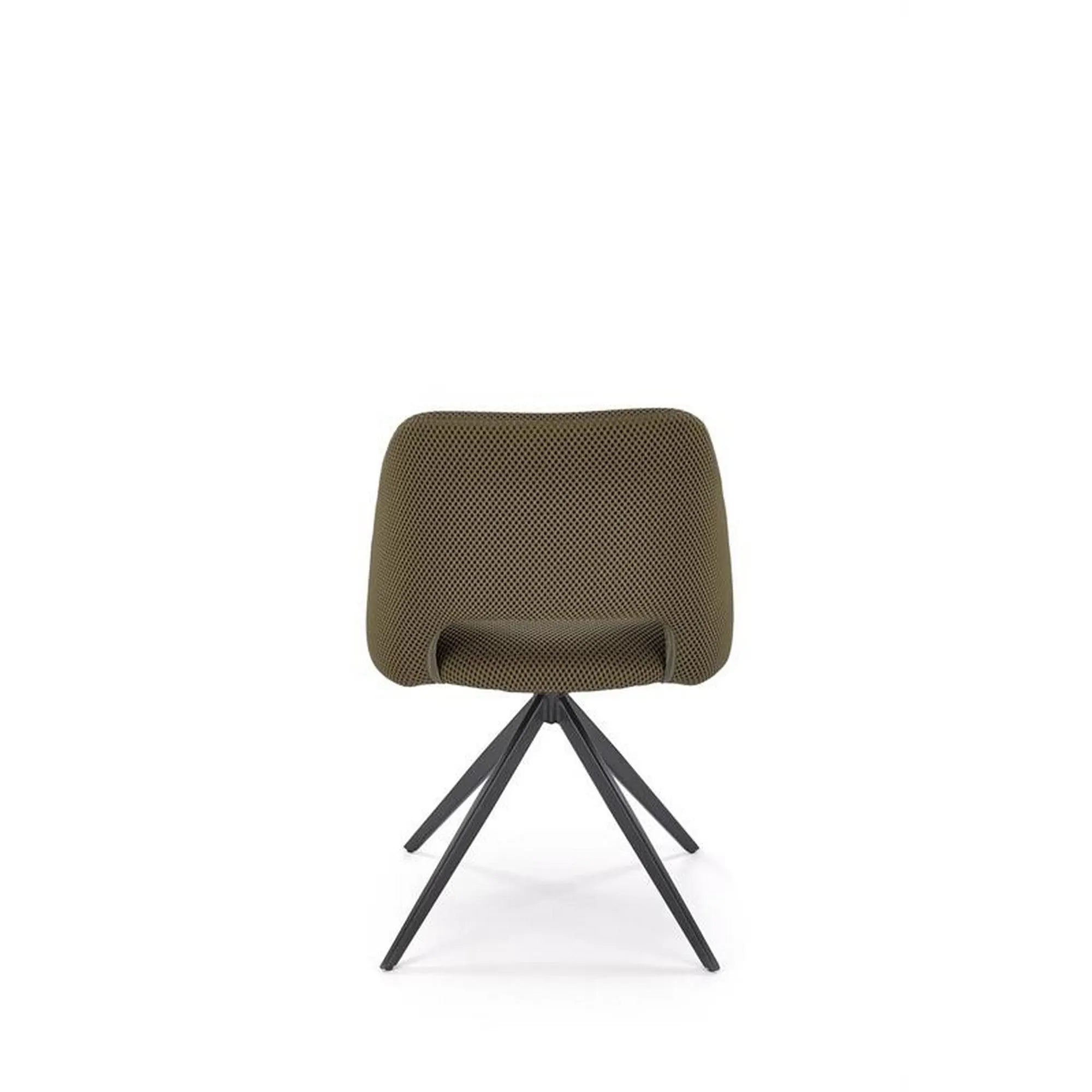 Scaun rotativ K546, verde/negru, panza/metal, 52x60x79 cm