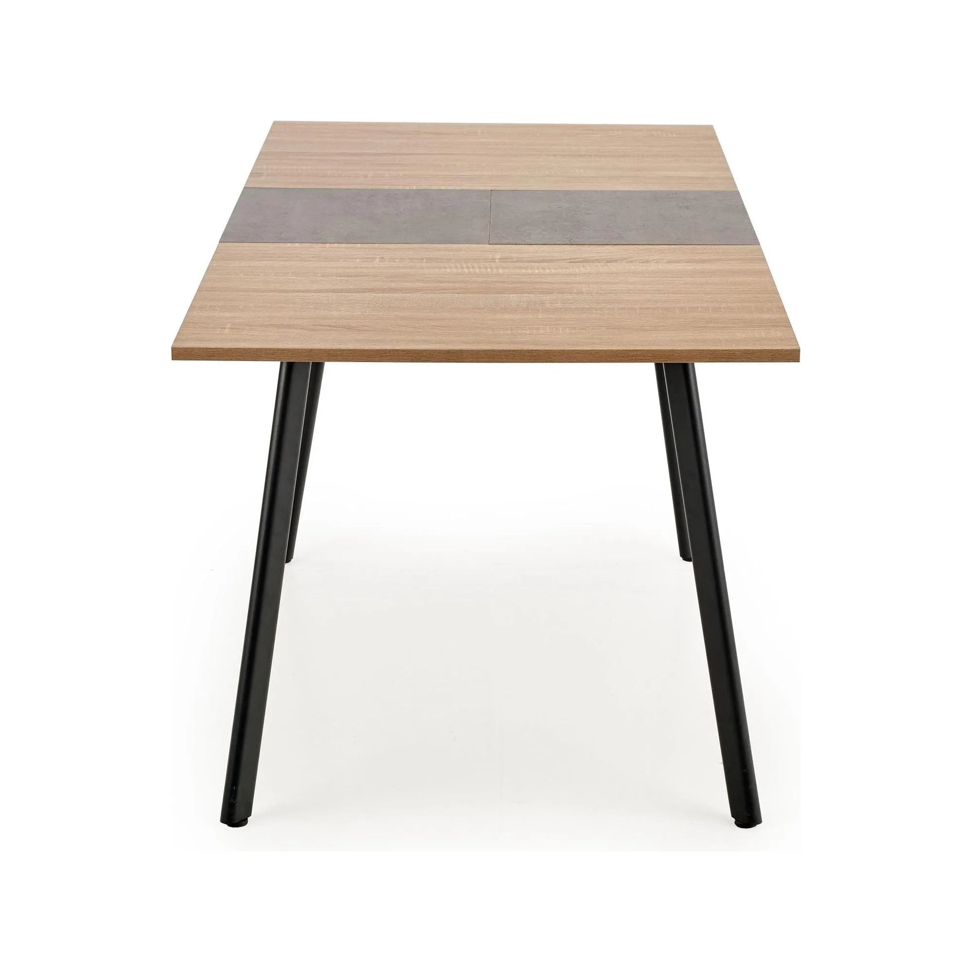 Masa extensibila ALBON, stejar sonoma/negru, 120/160x80x76 cm