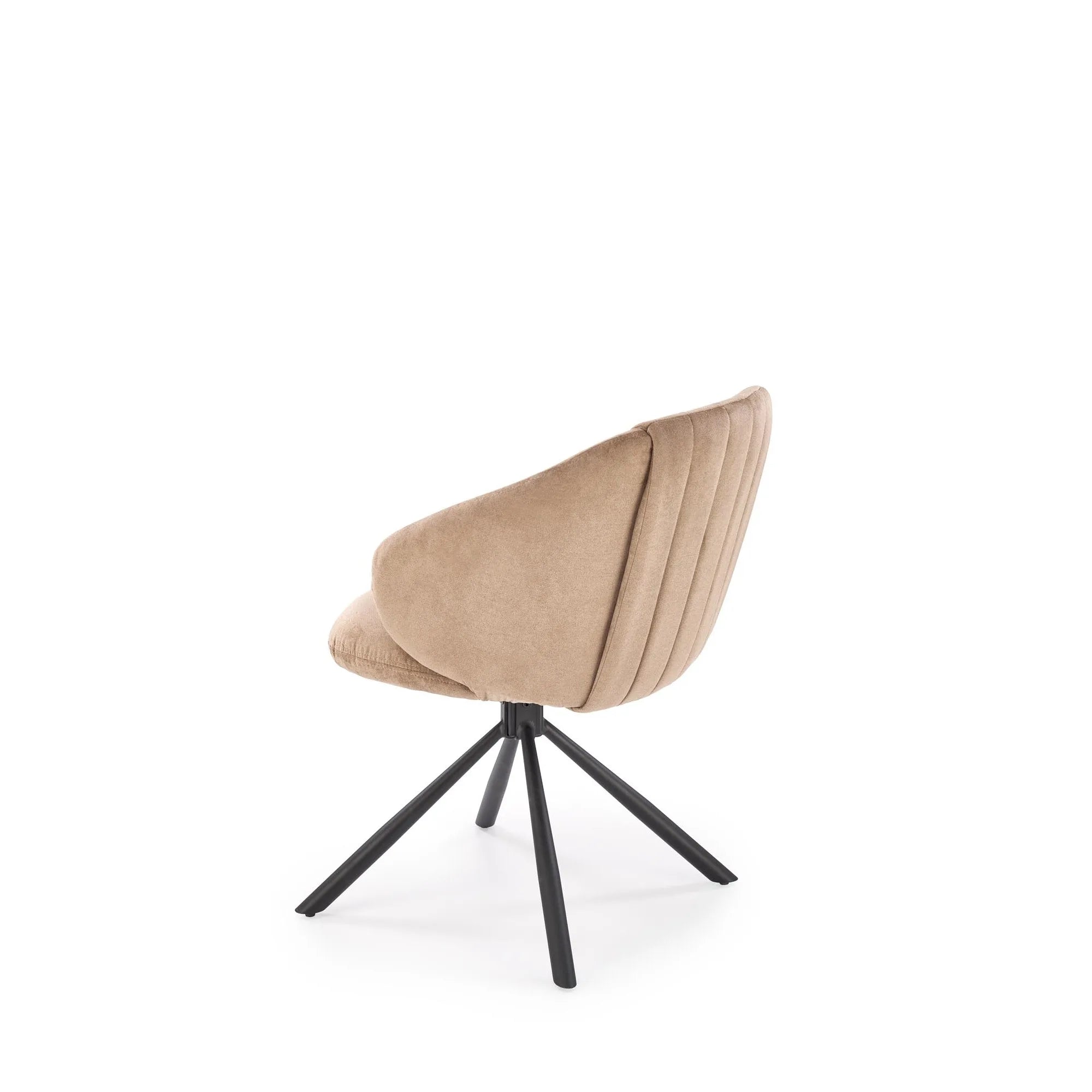 Scaun rotativ K533, cappuccino/negru, stofa clasica/metal, 57x60x80 cm