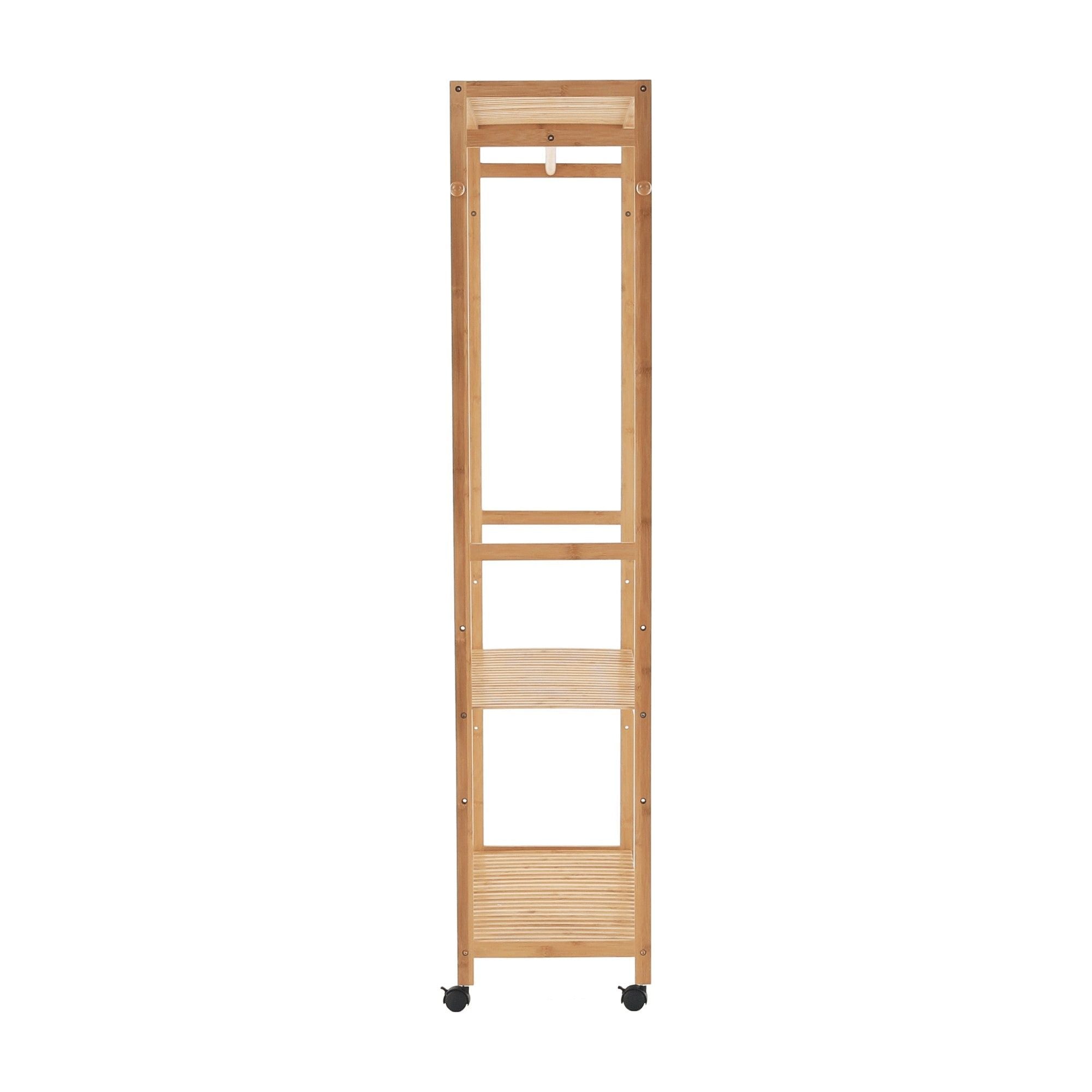 Suport umerase MELAR, stejar natural, bambus lacuit, 113x35x165 cm