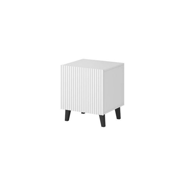 Noptiera PAFOS, alb/negru, PAL/plastic, 45x40x51 cm