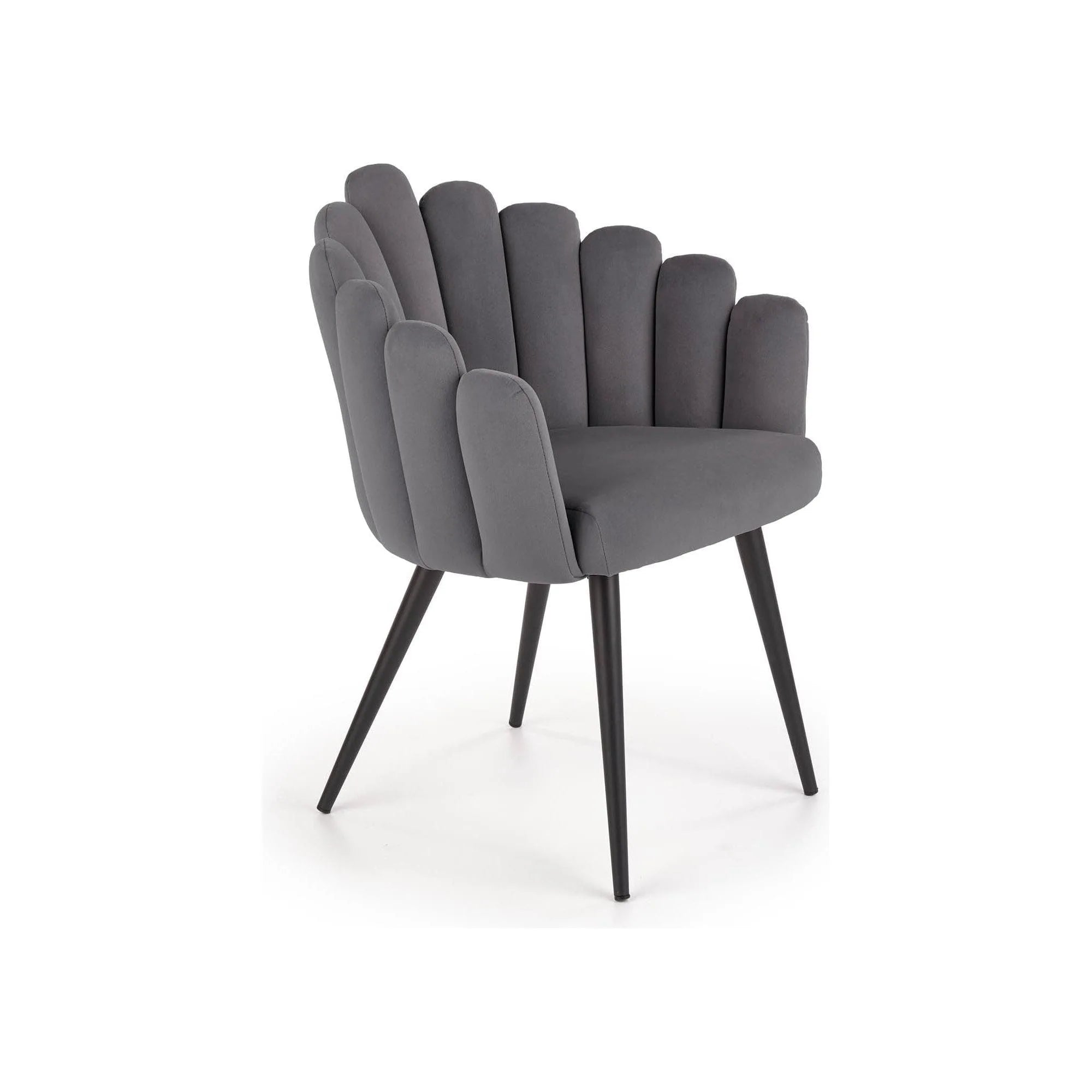 Scaun tapitat K410, gri inchis, 65x62x85 cm