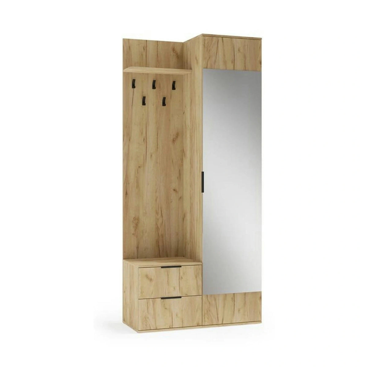 Mobiler hol CORAL, stejar auriu, PAL laminat, 100x45x203 cm