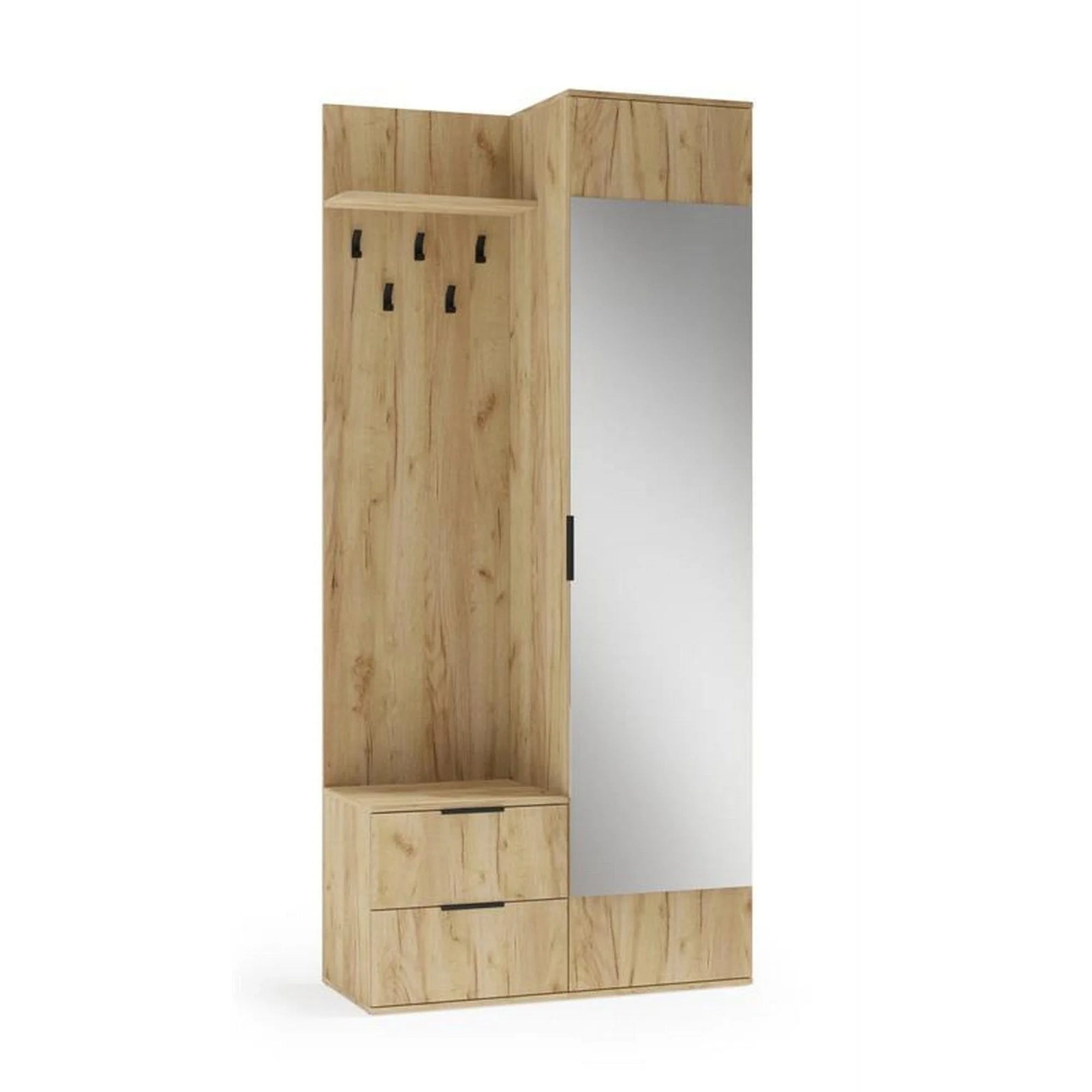 Mobiler hol CORAL, stejar auriu, PAL laminat, 100x45x203 cm