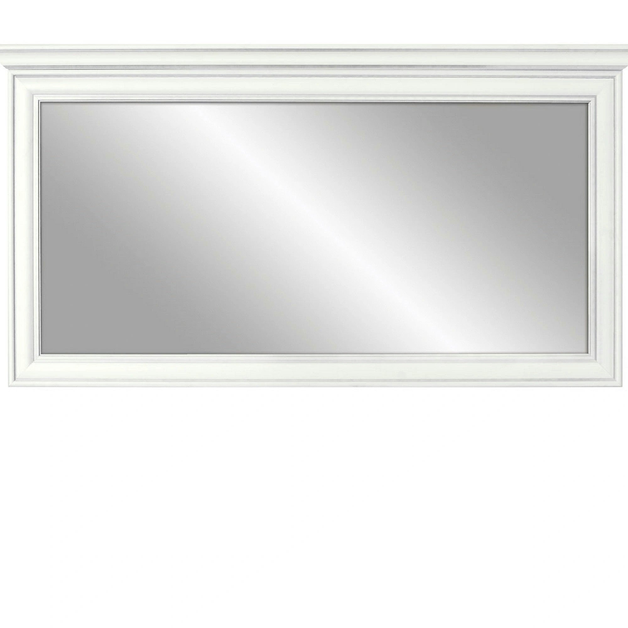 Mobilier dormitor alb IDENTO 5, cu pat 160x200, dulap cu 6 usi si 2 sertare, noptiere, masa toaleta si oglinda
