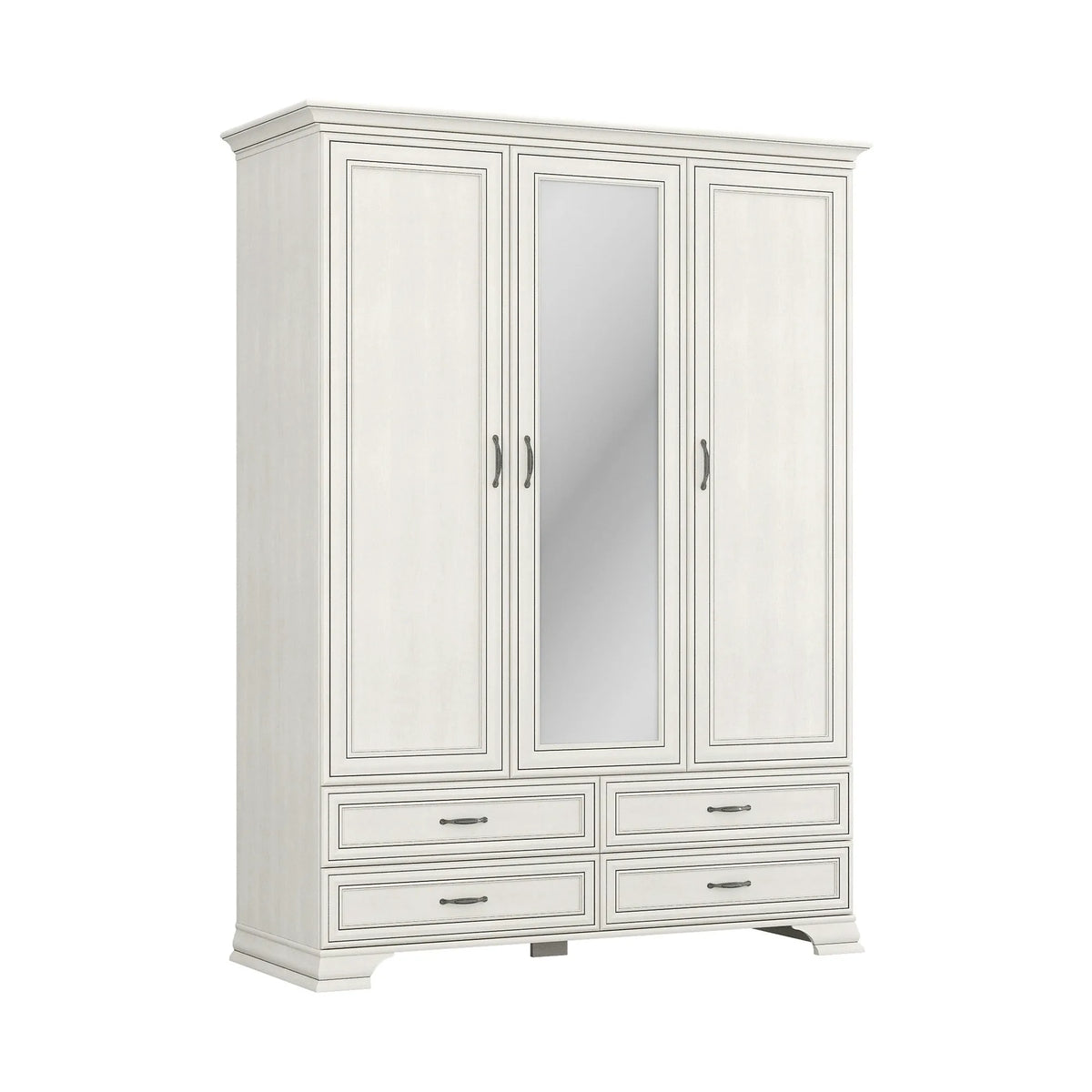 Mobilier dormitor clasic TIFFANY II, grej, PAL laminat, 5 piese