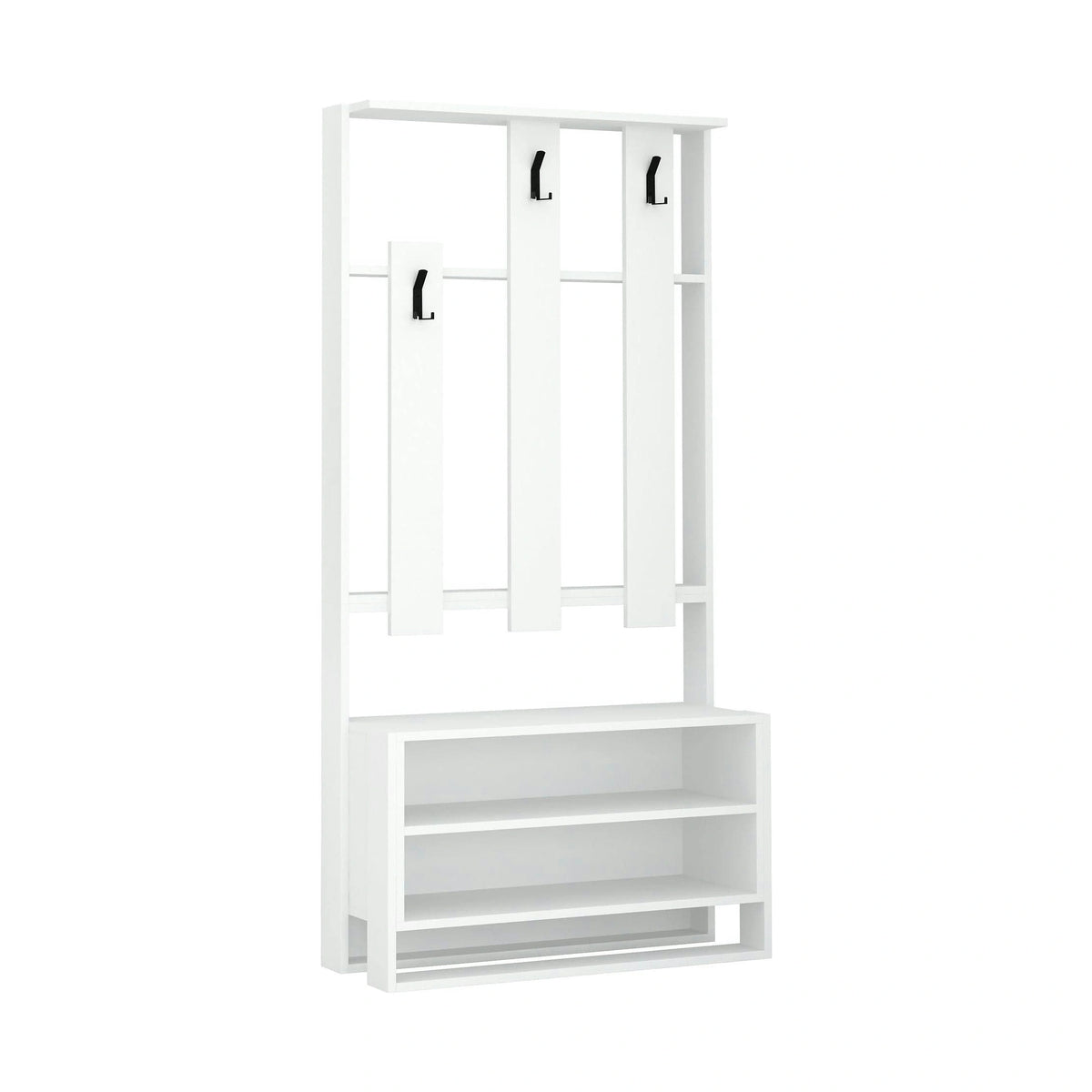 Mobilier hol 855DTE4015, alb, PAL melaminat, 90x36x180 cm