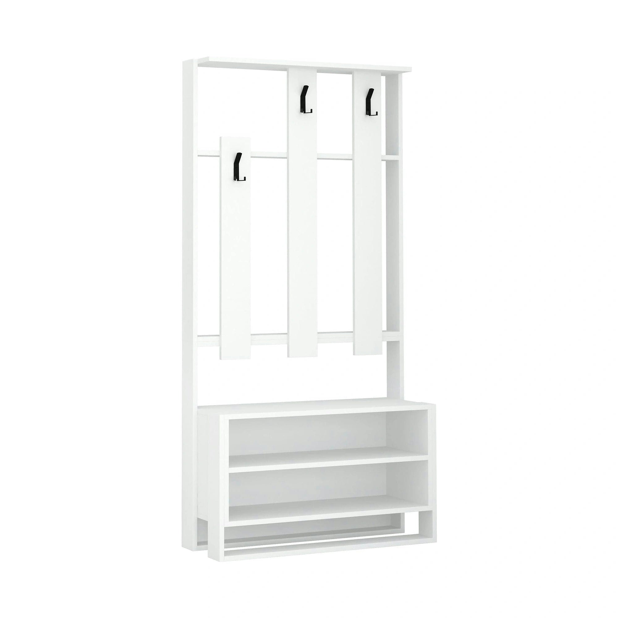 Mobilier hol 855DTE4015, alb, PAL melaminat, 90x36x180 cm