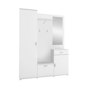Mobilier hol AMALIA, alb, PAL melaminat, 145x29x188 cm