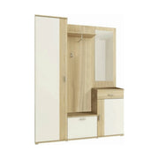 Mobilier hol AMALIA, stejar sonoma/alb, PAL, 145x29x188 cm