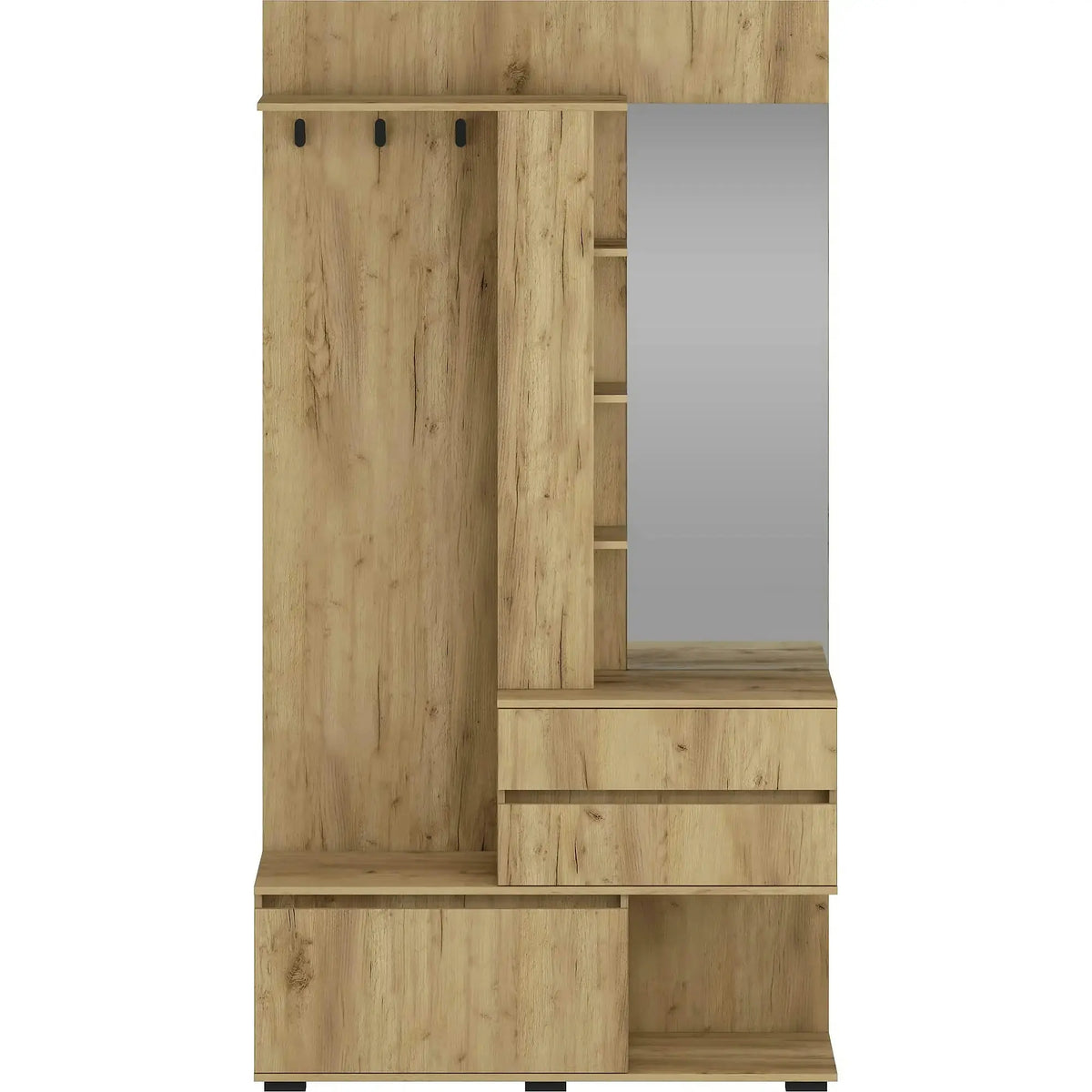 Mobilier hol BAFRA, stejar auriu, PAL laminat, 120x41x223 cm