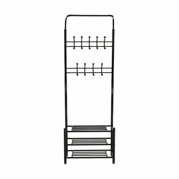 Mobilier hol BARNUM, negru, metal, 66x30x190 cm
