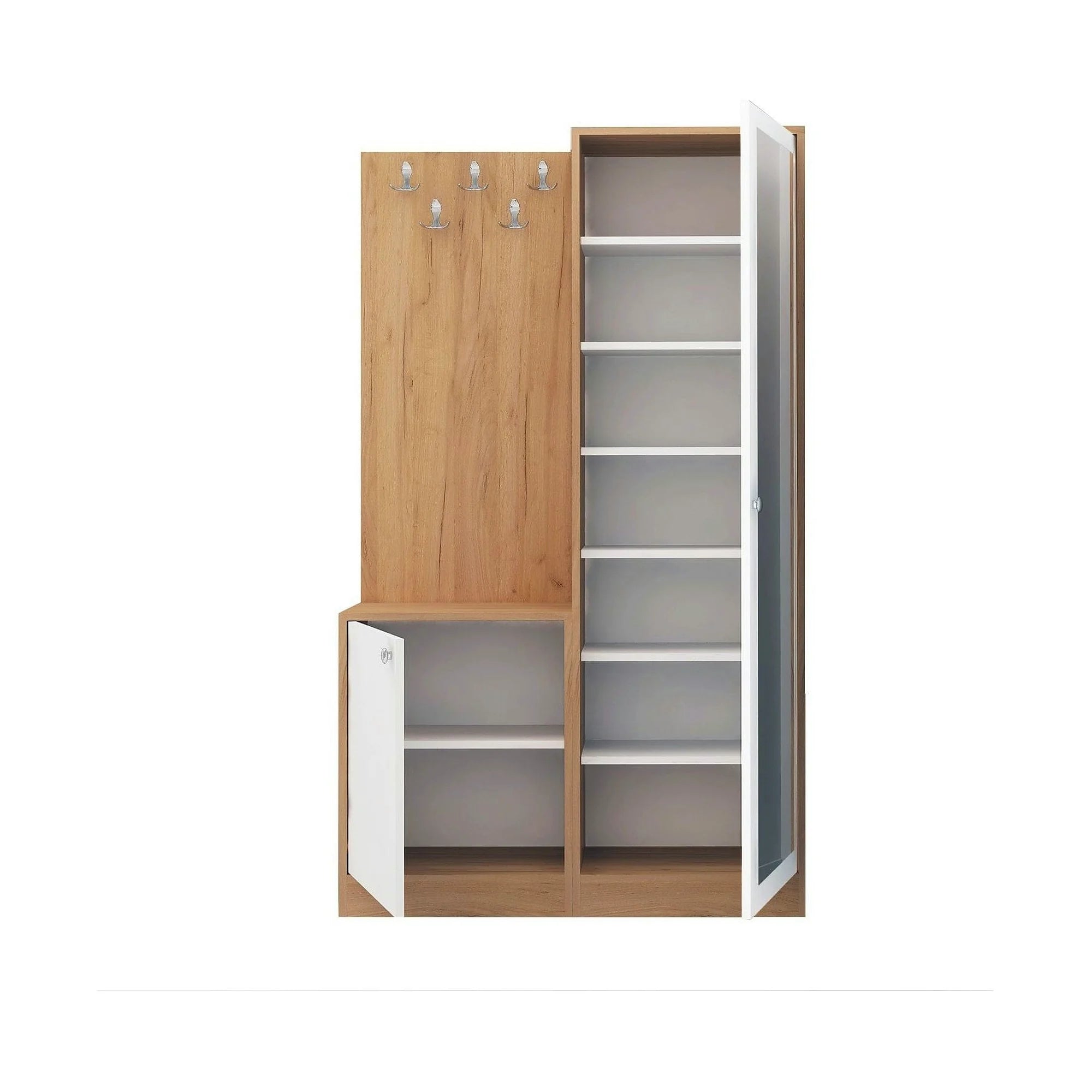 Mobilier hol BROC, stejar, PAL melaminat, 100x35x180 cm