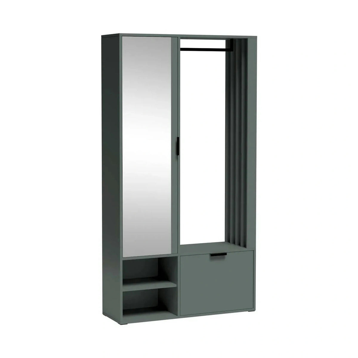 Mobilier hol MILO UNI, verde, PAL laminat/metal, 100x33x189 cm