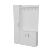 Mobilier hol NATUREL, alb, PAL melaminat, 110x32x180 cm