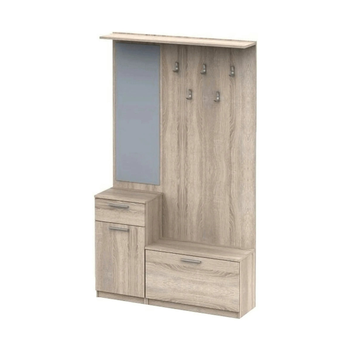 Mobilier hol NOKO-SINGA 04, stejar sonoma, PAL melaminat, 111x30x186 cm