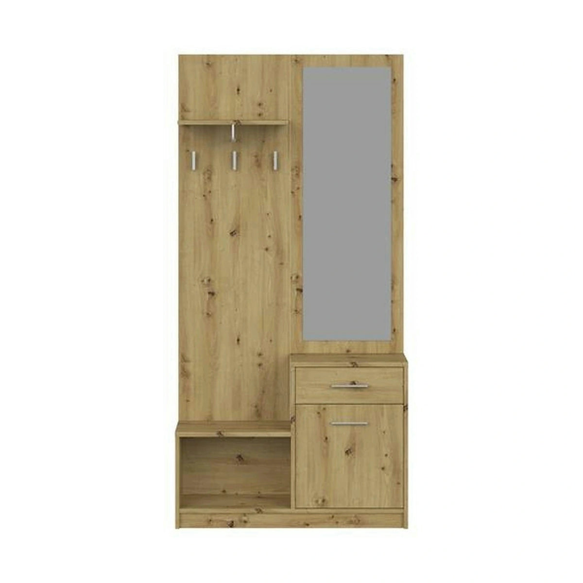 Mobilier hol PERGO, stejar artisan, PAL, 90x30x184 cm