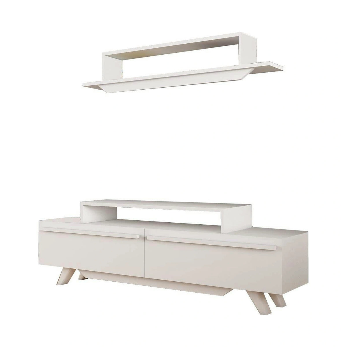 Mobilier living 505CRL1903, alb, PAL melaminat, 2 piese