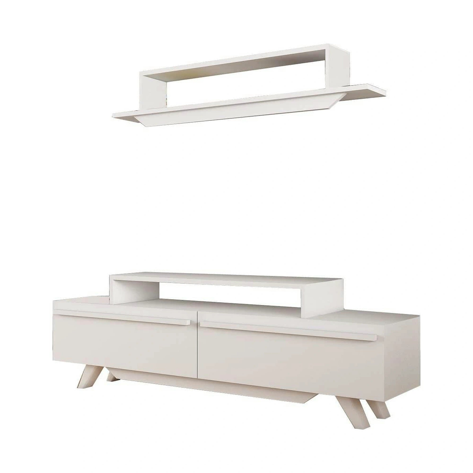 Mobilier living 505CRL1903, alb, PAL melaminat, 2 piese