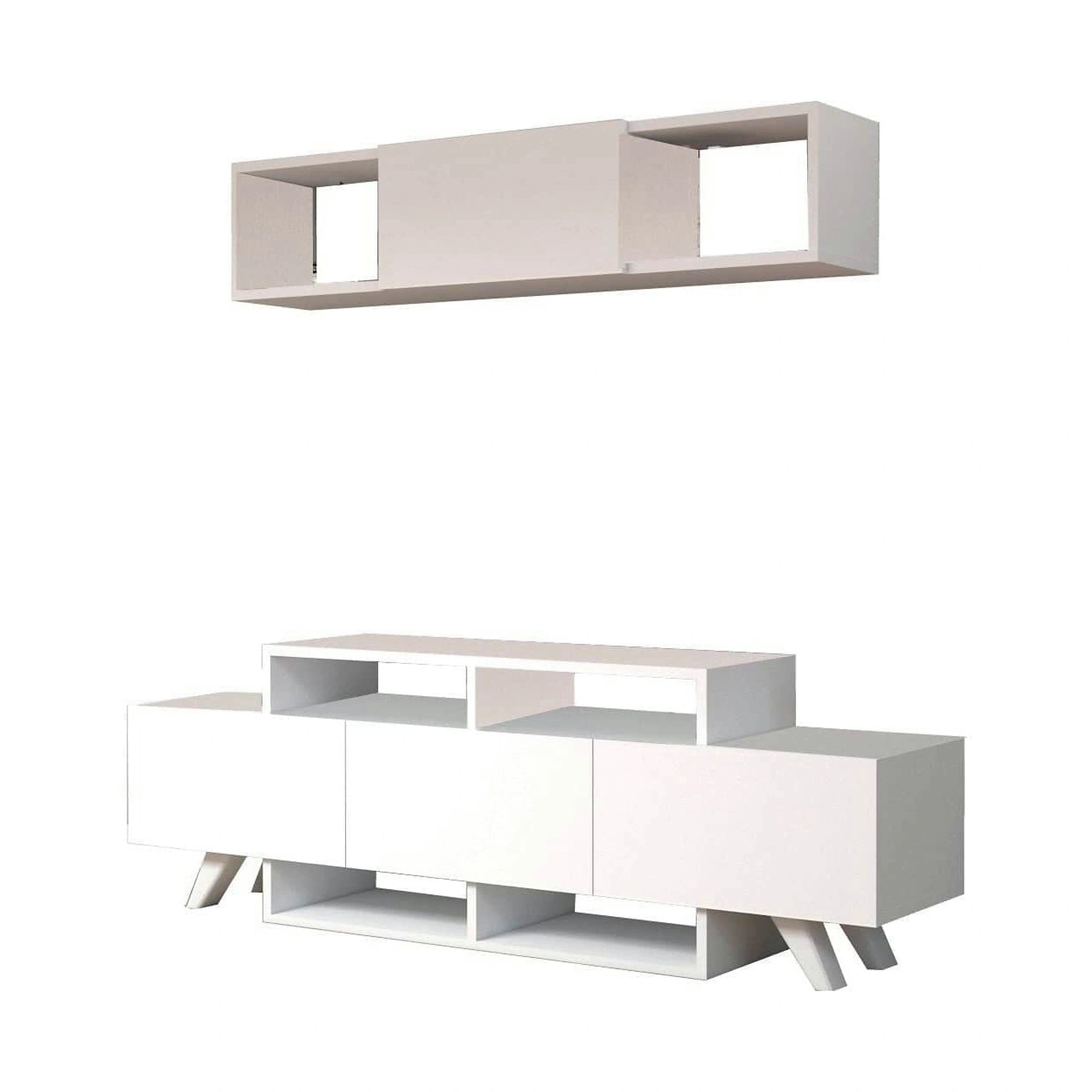 Mobilier living 505CRL1920, alb, PAL melaminat, 2 piese