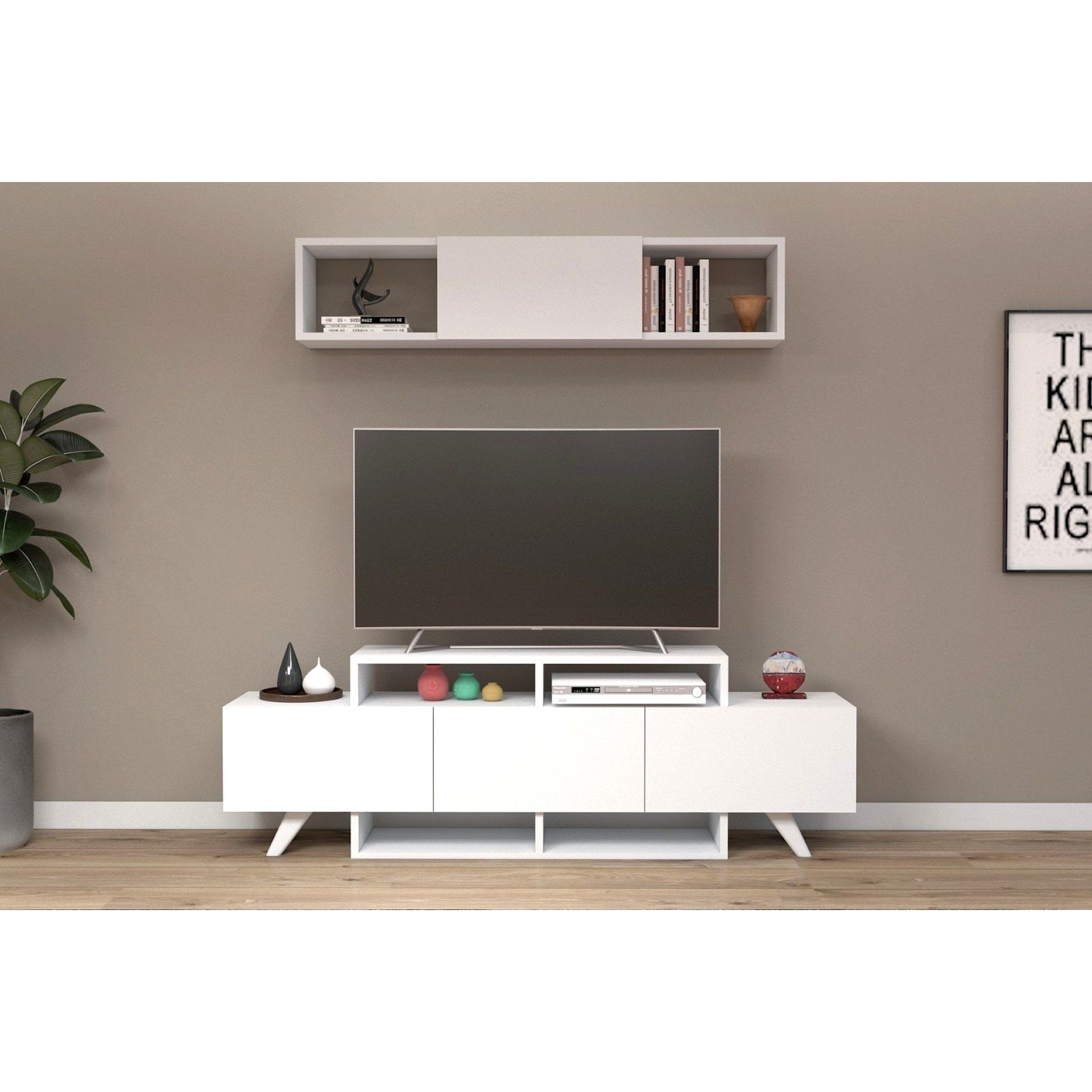 Mobilier living 505CRL1920, alb, PAL melaminat, 2 piese