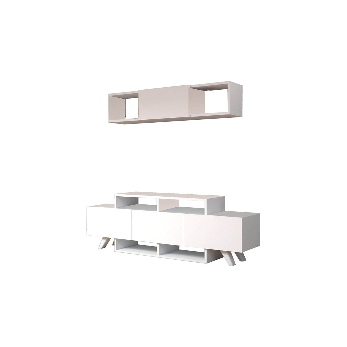 Mobilier living 505CRL1920, alb, PAL melaminat, 2 piese