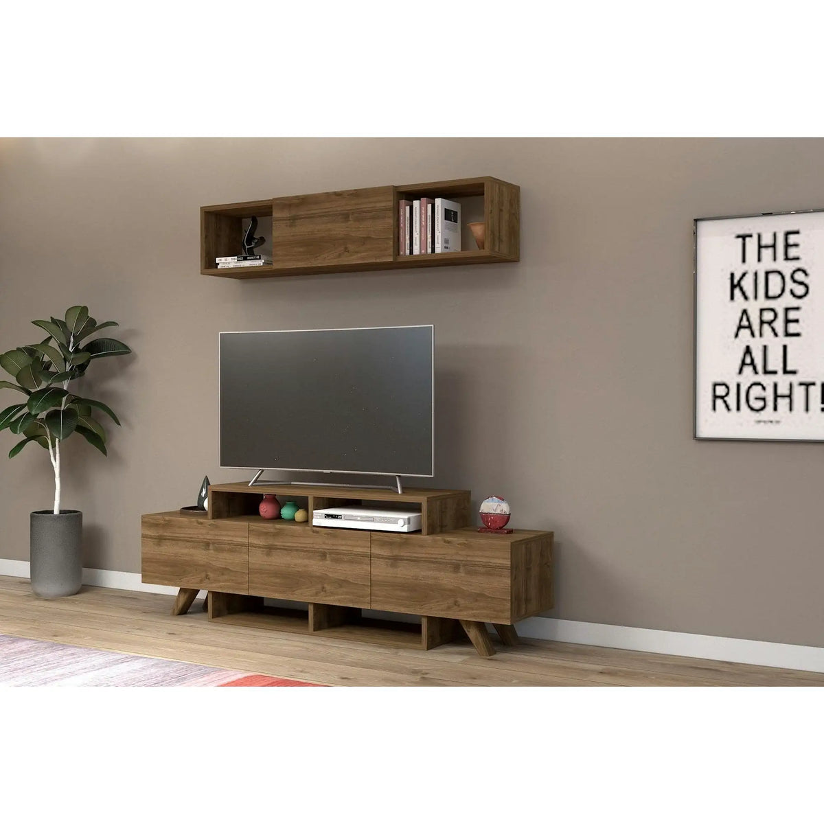 Mobilier living 505CRL1921, nuc, PAL melaminat, 2 piese