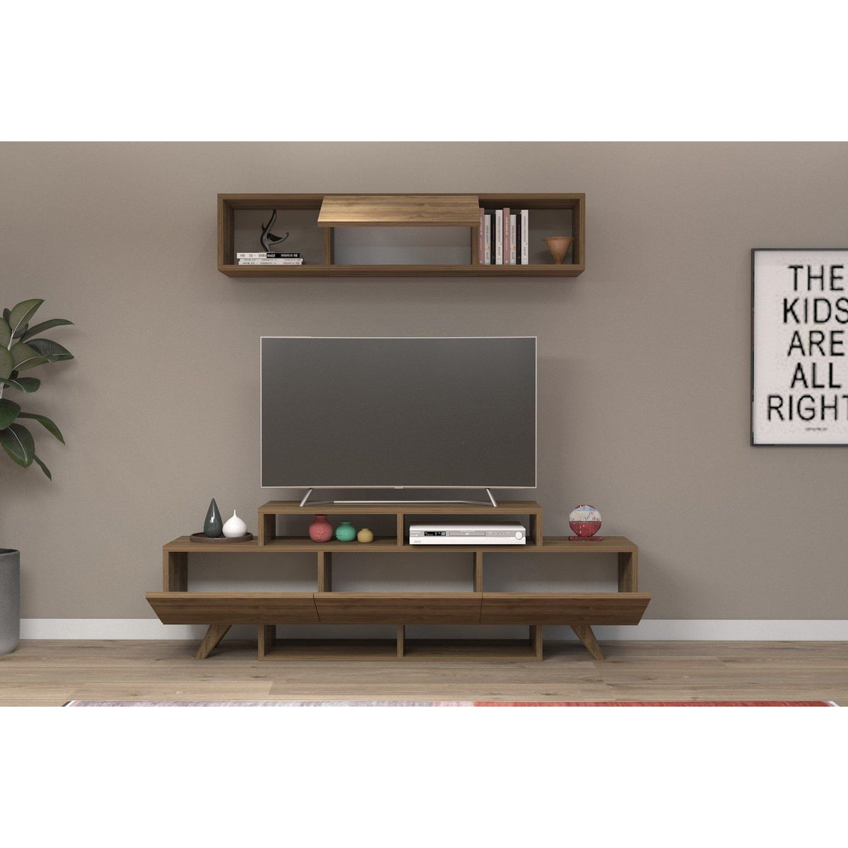 Mobilier living 505CRL1921, nuc, PAL melaminat, 2 piese