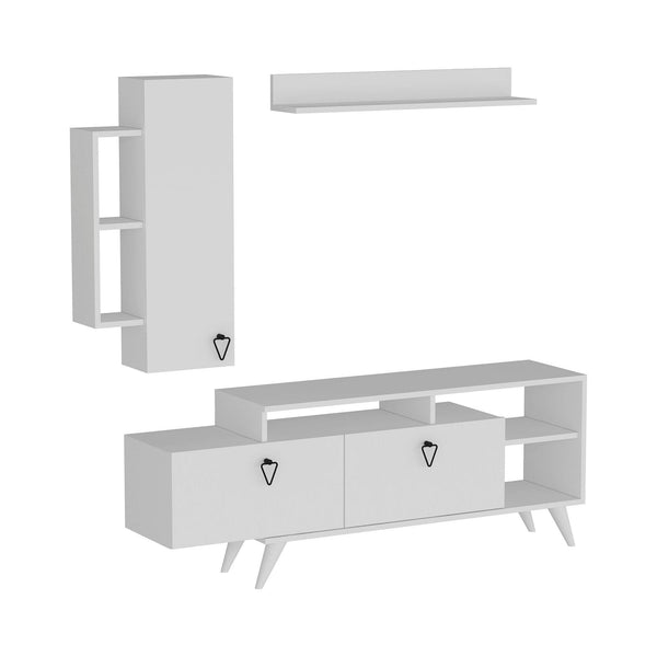 Mobilier living 505CRL1922, alb, PAL melaminat, 3 piese
