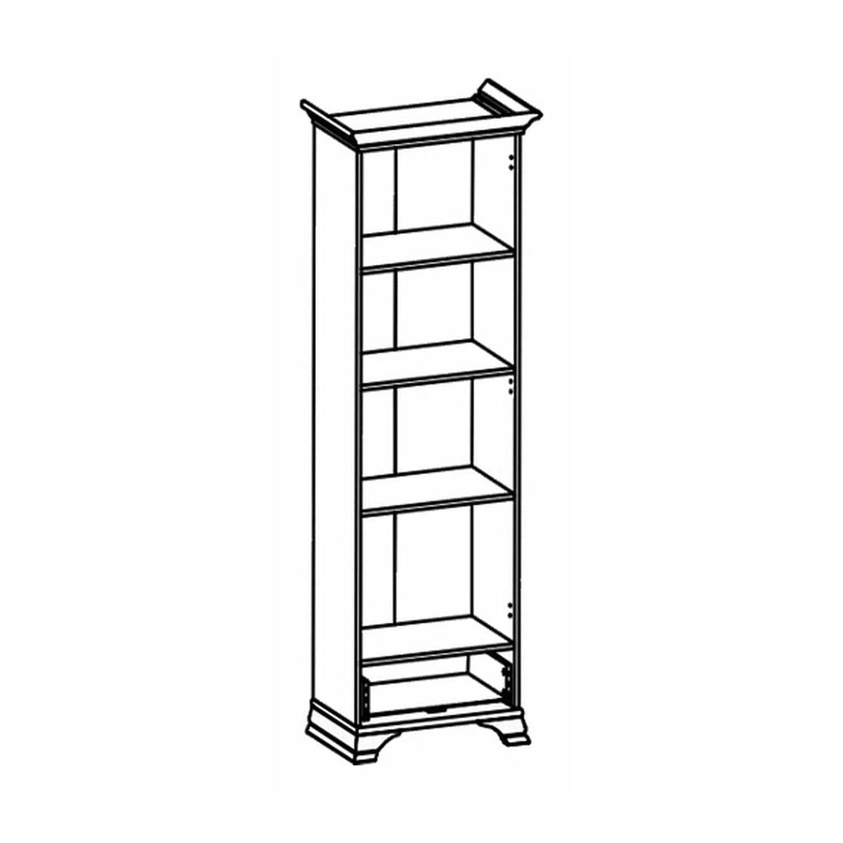 Mobilier living alb clasic IDENTO 4, format din dulap, vitrina si comoda TV