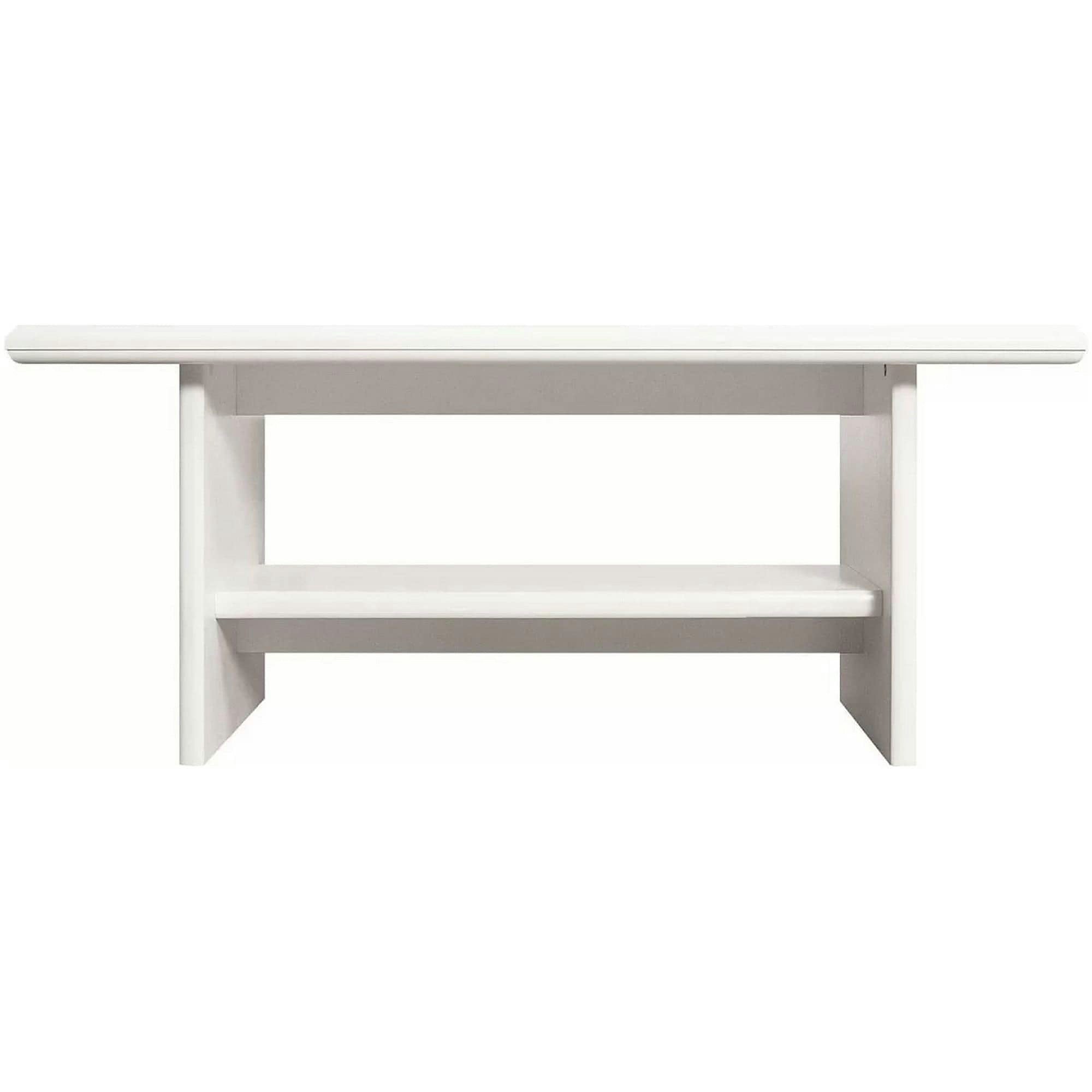 Mobilier living alb clasic IDENTO 5, format din 2 vitrine, masuta cafea si comoda TV