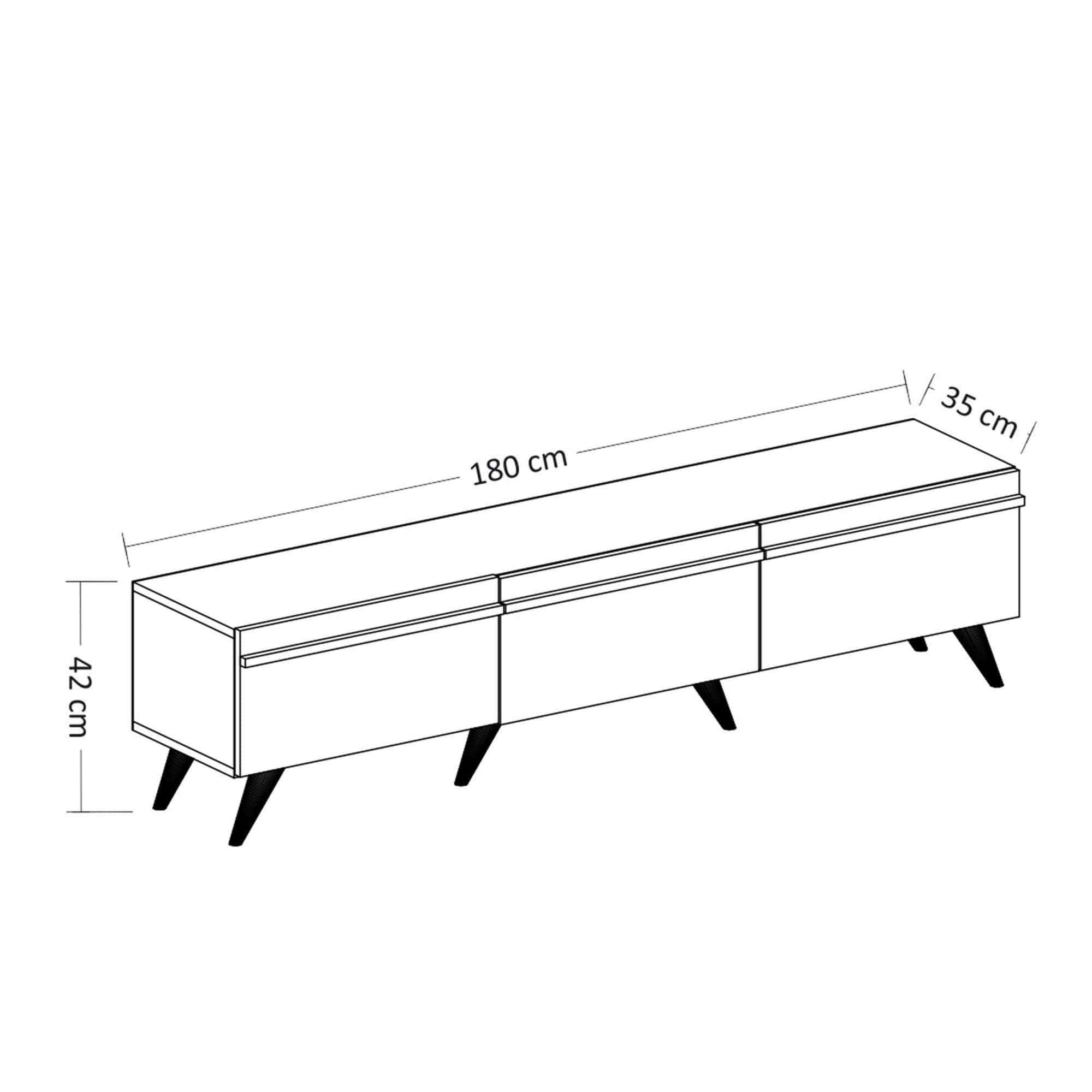 Mobilier living AMSTERDAM, nuc/gri antracit, PAL melaminat, 2 piese