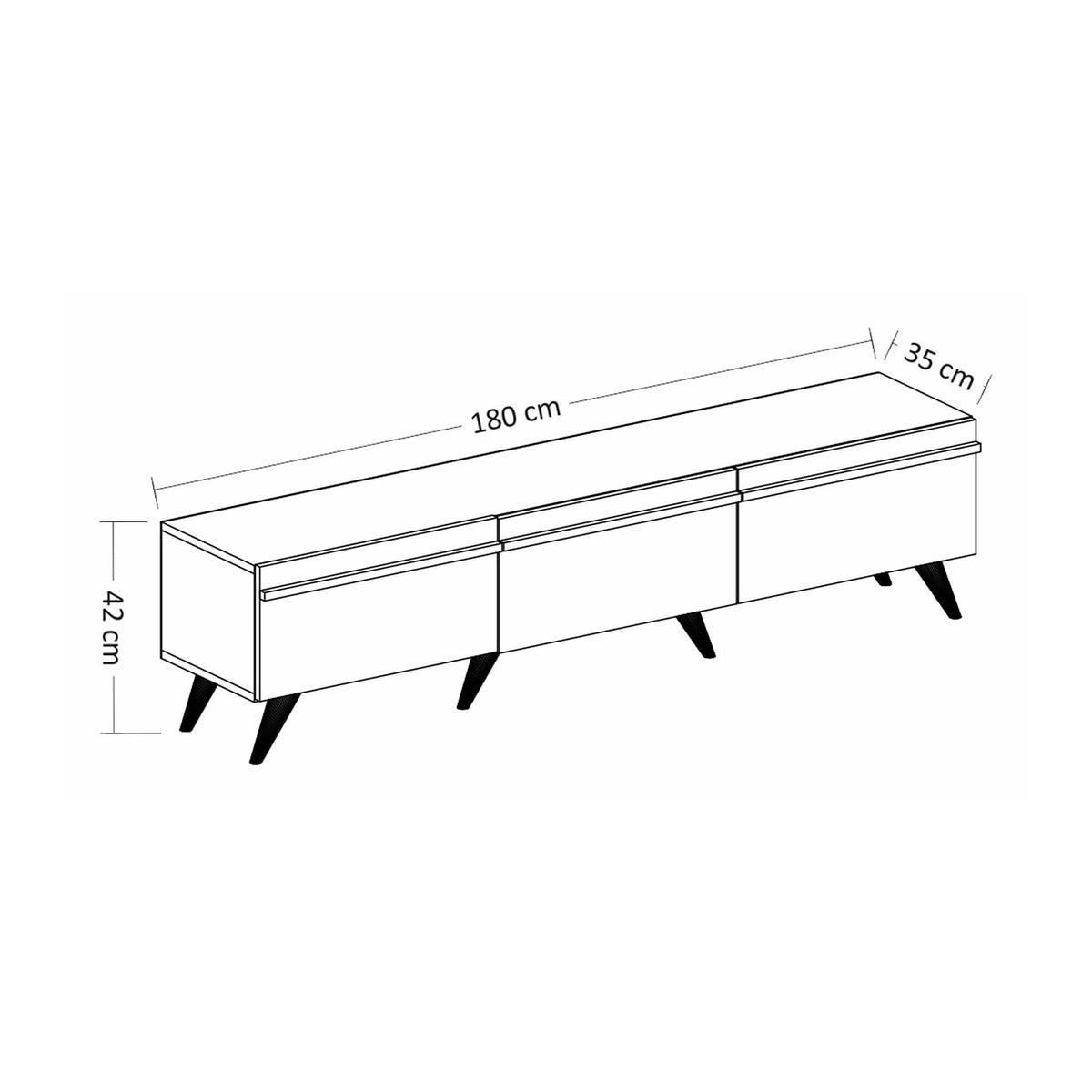 Mobilier living AMSTERDAM, nuc/gri antracit, PAL melaminat, 2 piese