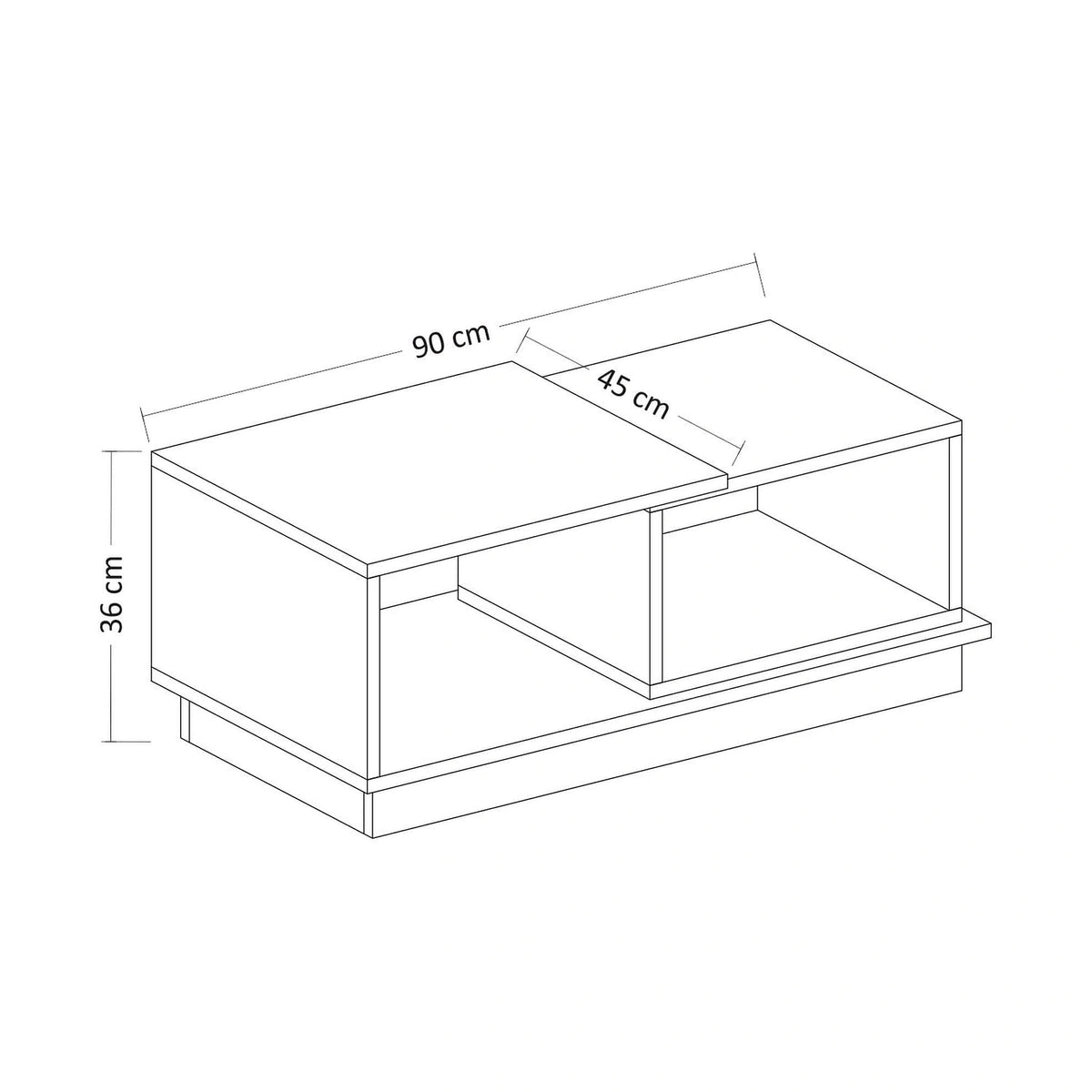 Mobilier living AMSTERDAM, nuc/gri antracit, PAL melaminat, 2 piese