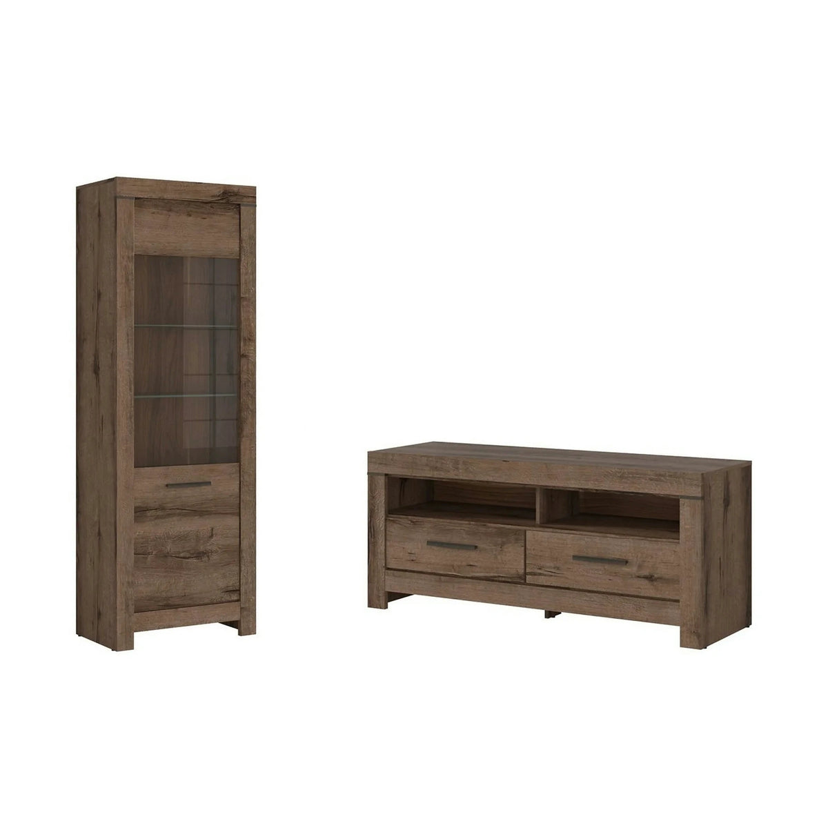 Mobilier living BALIN, stejar, PAL, 2 piese