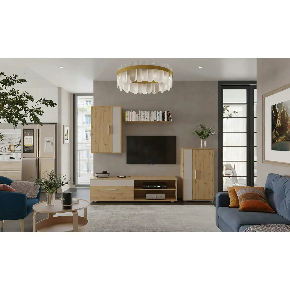 Mobilier living BENSON, stejar artisan/casmir, PAL