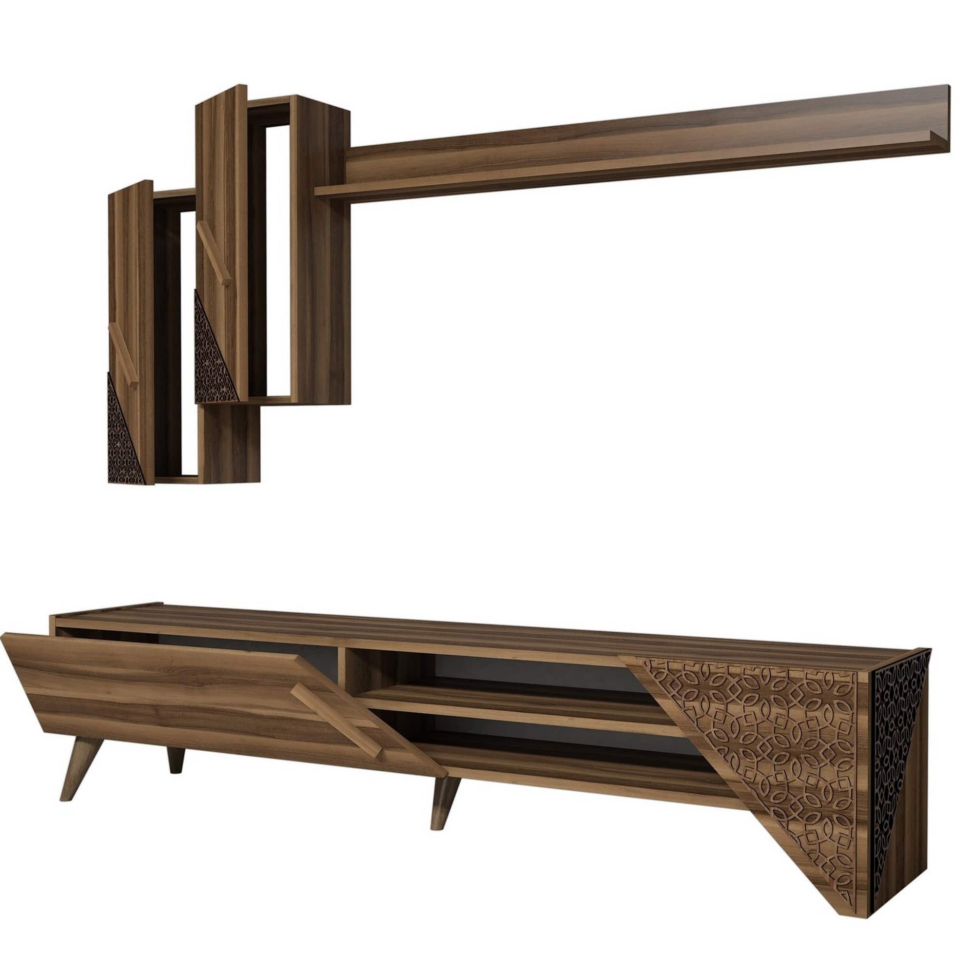 Mobilier living BERIL, nuc, PAL melaminat, 3 piese