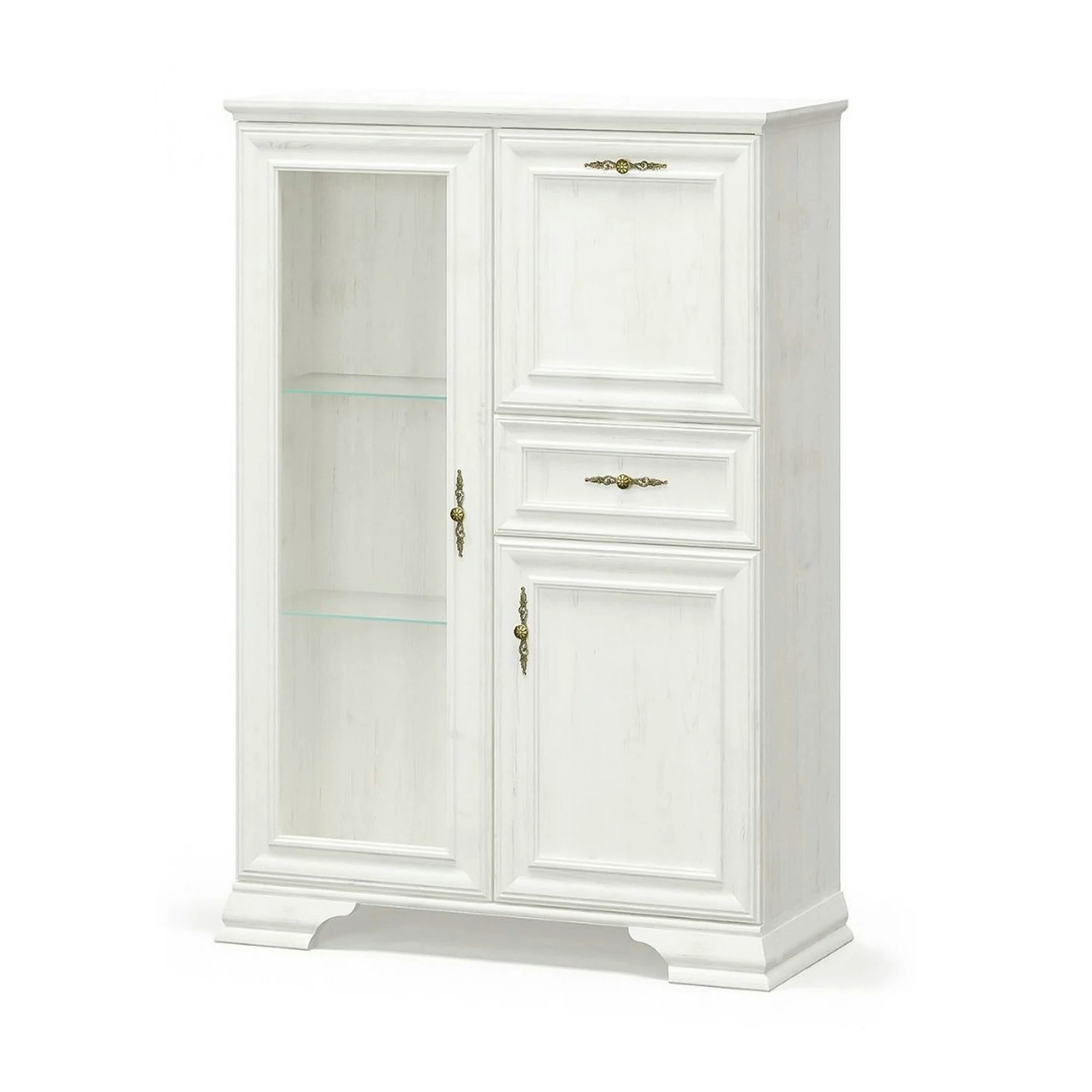 Mobilier living clasic IRYS, pin alb anderson, PAL laminat, 3 piese