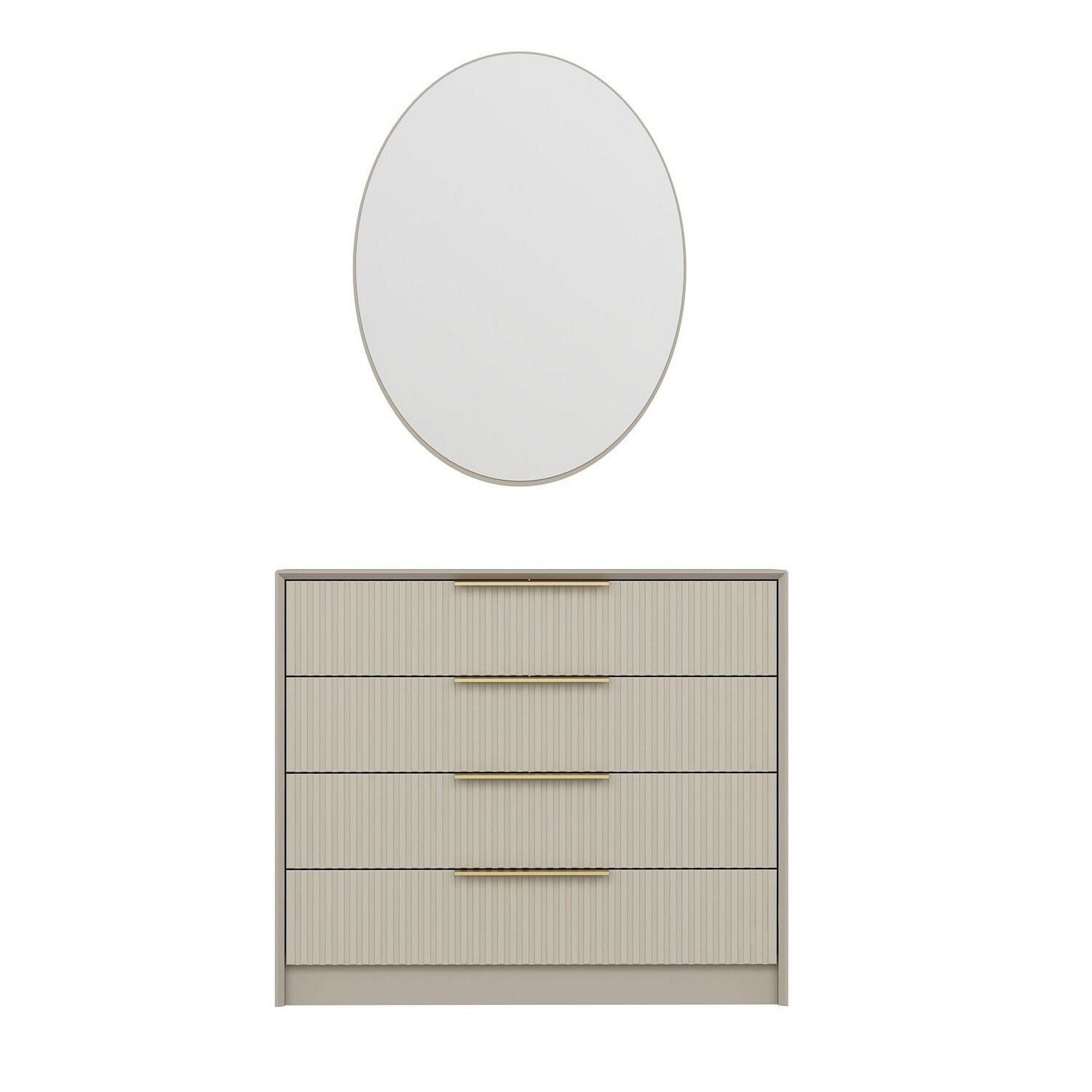 Mobilier living KALE LUXE 7940, bej, PAL melaminat, 2 piese