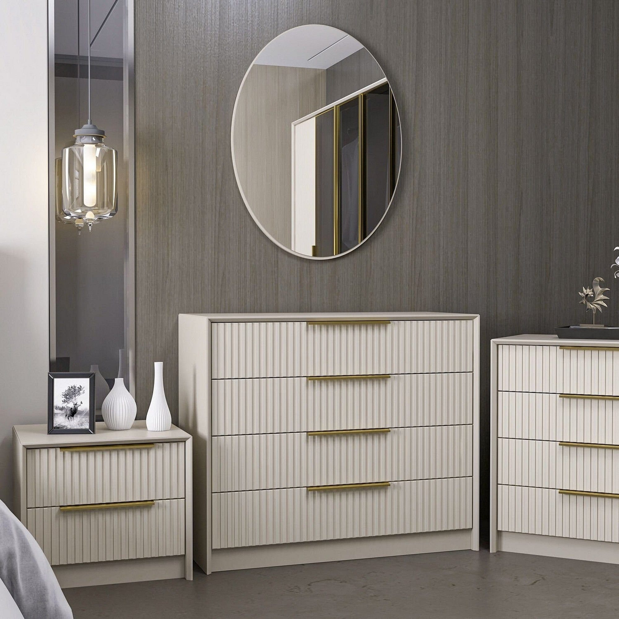 Mobilier living KALE LUXE 7940, bej, PAL melaminat, 2 piese
