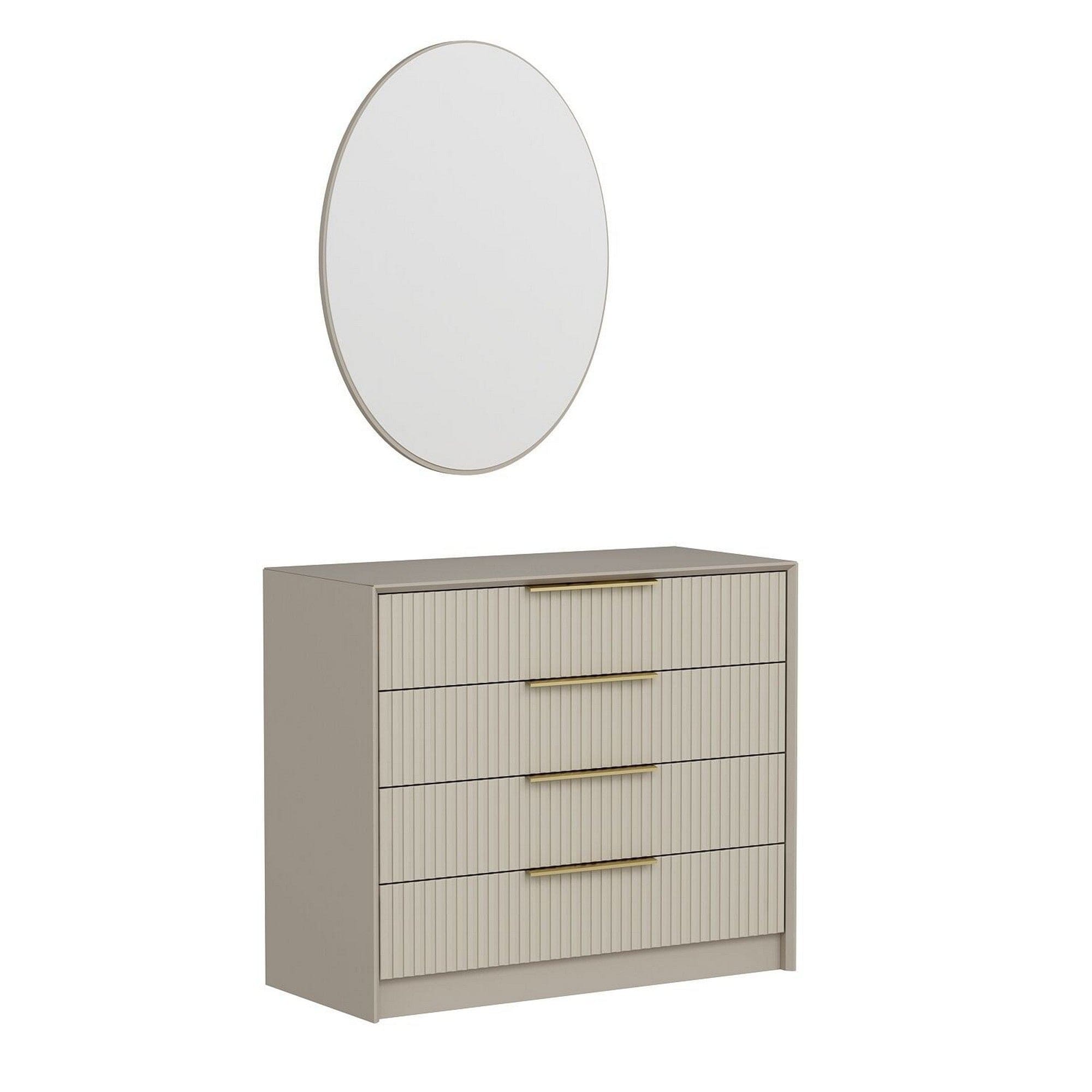 Mobilier living KALE LUXE 7940, bej, PAL melaminat, 2 piese