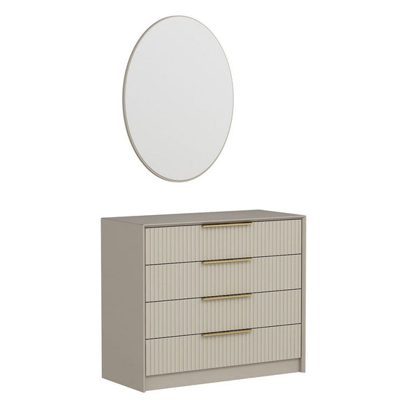 Mobilier living KALE LUXE 7940, bej, PAL melaminat, 2 piese