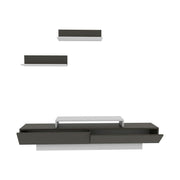 Mobilier living LUSI, maro/alb, PAL melaminat, 3 piese